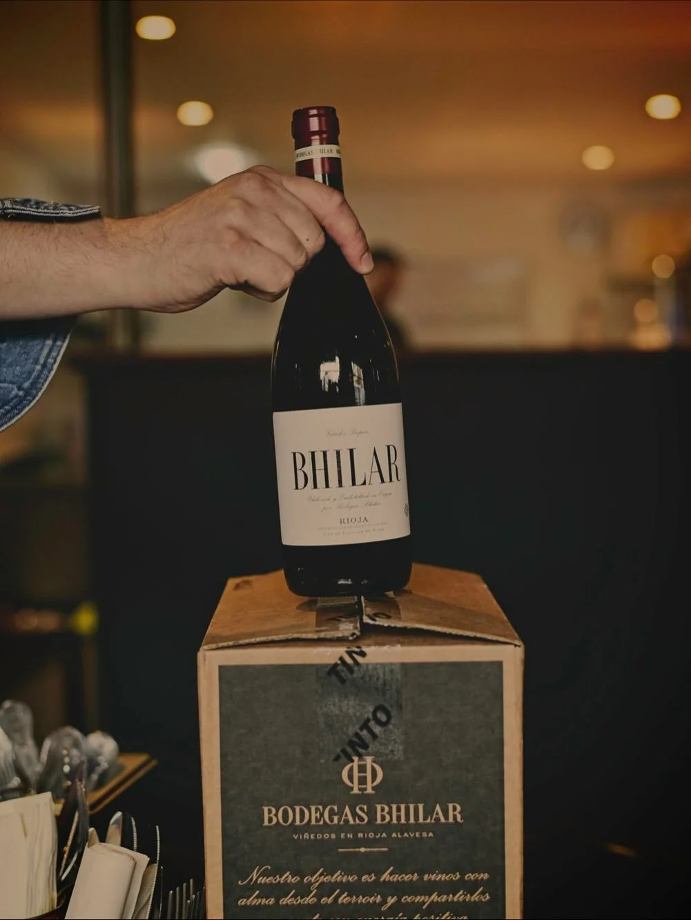 One we fell in love with during a managers tasting/buying trip to Rioja in September.
Bodegas Bhilar Rioja tinto.
Bodegas Bhilar is a beautiful boutique winery located in Elvillar, Rioja Alavesa, run by husband-and-wife team David Sampedro Gil and M