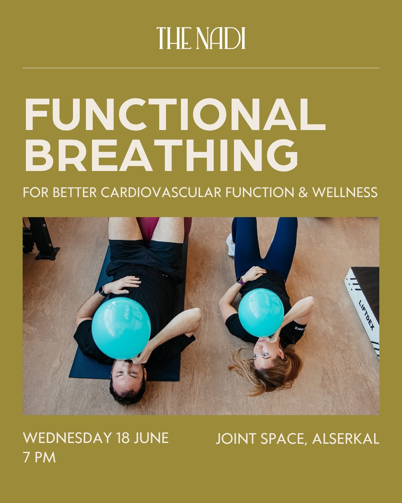 What if better health started with a single breath?

🗓️ Wednesday 18 June at 7PM
📍 Joint Space, Alserkal

This June, we&rsquo;re slowing it all down with a guided functional breathing class &mdash; for heart health, clarity, and calm to take into y