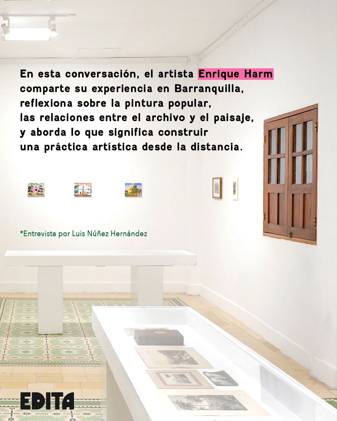 Compartimos esta entrevista a @enrique_harm , realizada por @luisnunezz , sobre sus impresiones personales acerca de su experiencia durante el mes de residencia en @lacasaverdeelprado y la muestra Ficcionales, llevadas a cabo del 25 al 28 de septiemb