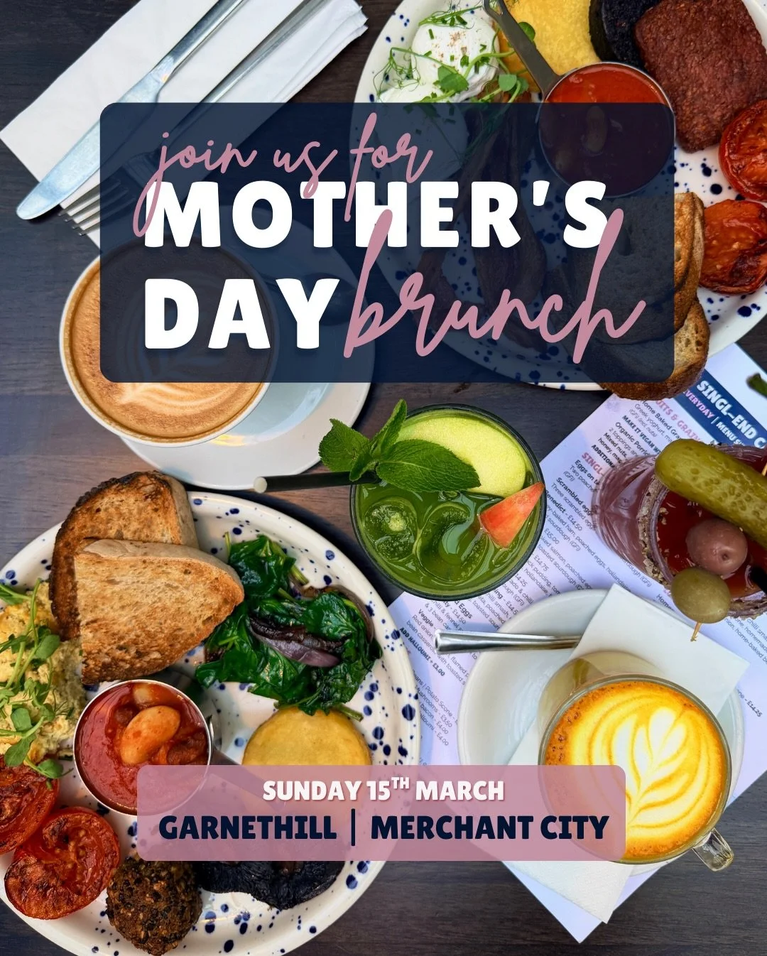 If you&rsquo;re marking Mothers Day, or just fancy a slow Sunday brunch - everyone is welcome! Whether you&rsquo;re bringing mum, gran, your bestie, or just yourself.

We&rsquo;ve got our classics, great coffee ANDDD ofc there will be some beautiful 