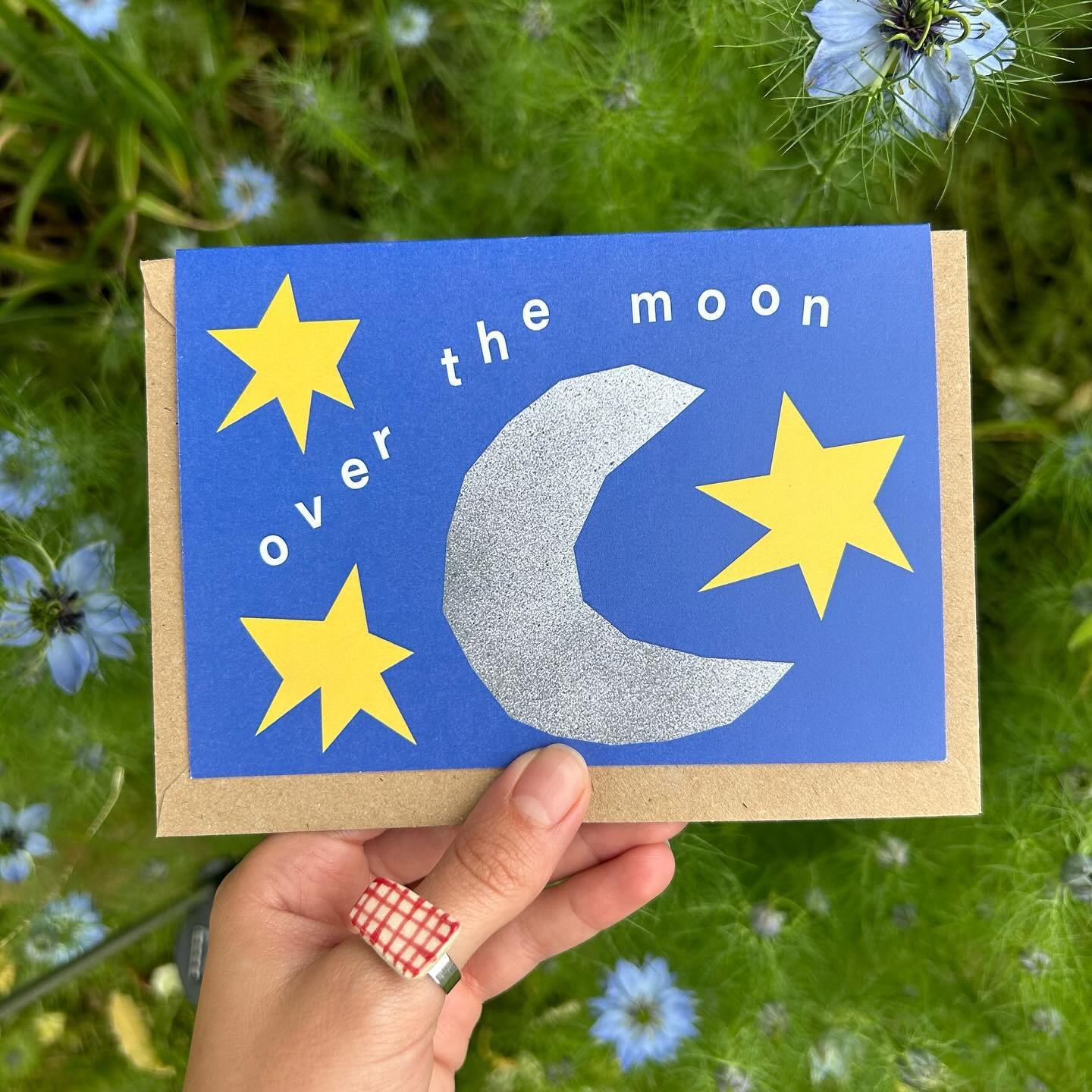 new &lsquo;over the moon&rsquo; cards now available on my website🌙🌟

-
-
-

#artist #greetingcards #overthemoon #moonandstars #art #collage #colour #collageart #illustration #illustrator #papercraft #print #handmade #collageartist