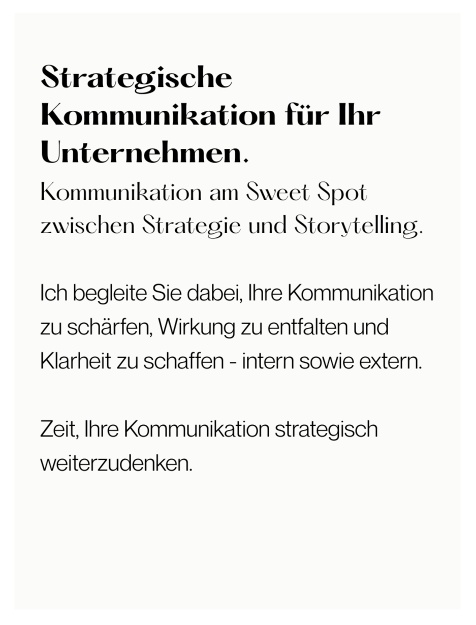 Strategische Kommunikation Ansprache