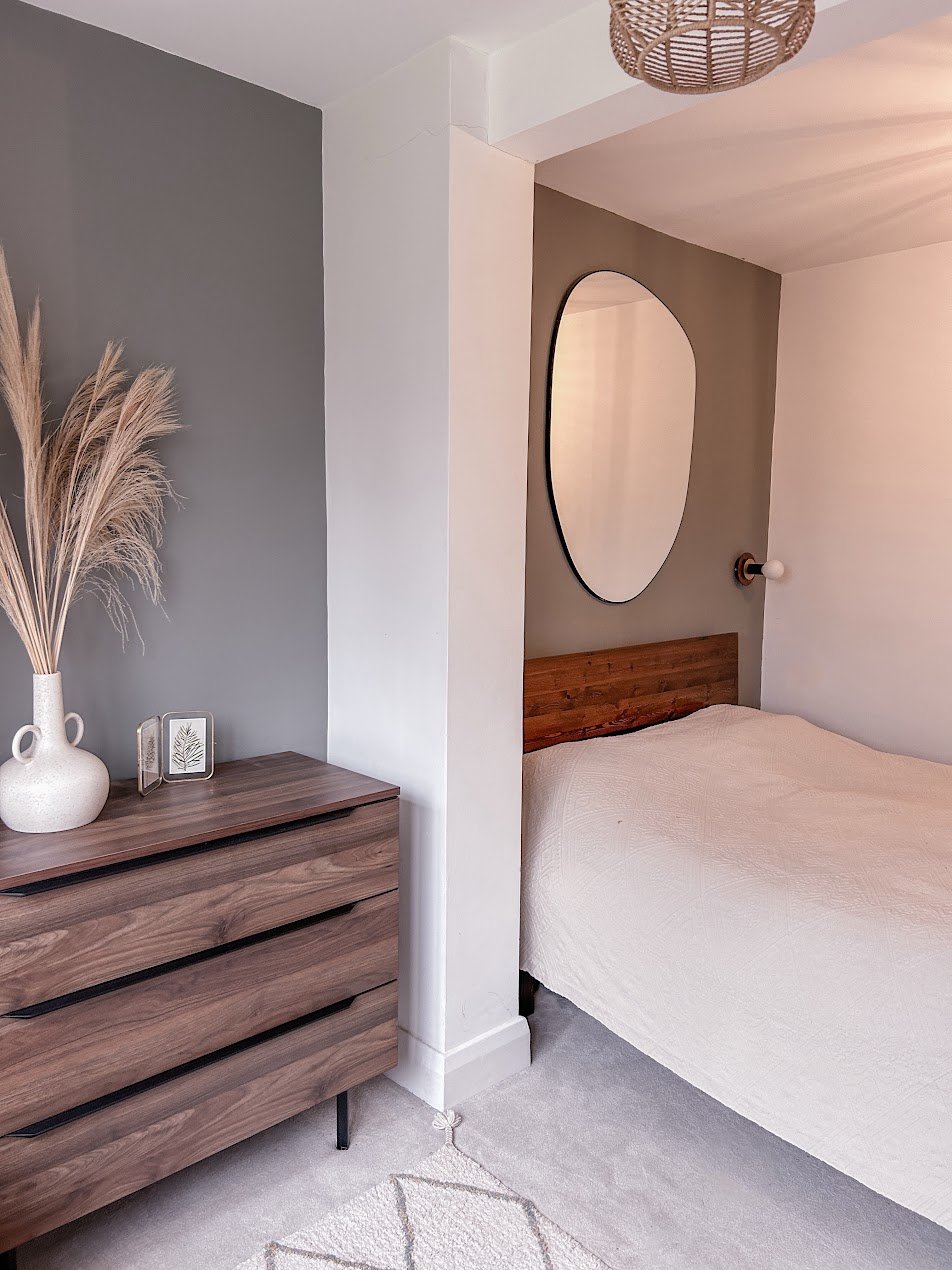Airbnb Interior Design Makeover Brighton Sussex. Pampas, muted tones