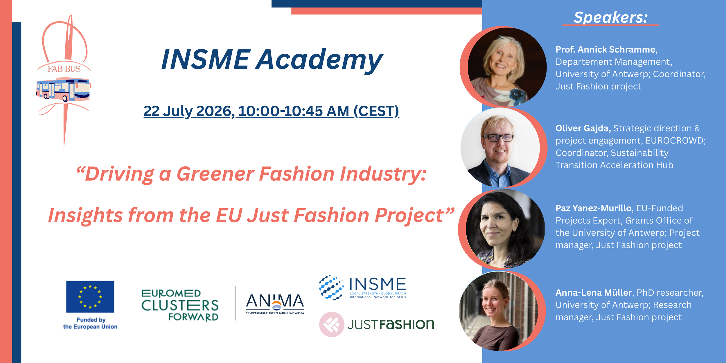 Aicinām uz tiešsaistes vebināru "Virzība uz zaļāku modes industriju: atziņas no ES projekta Just Fashion"!
