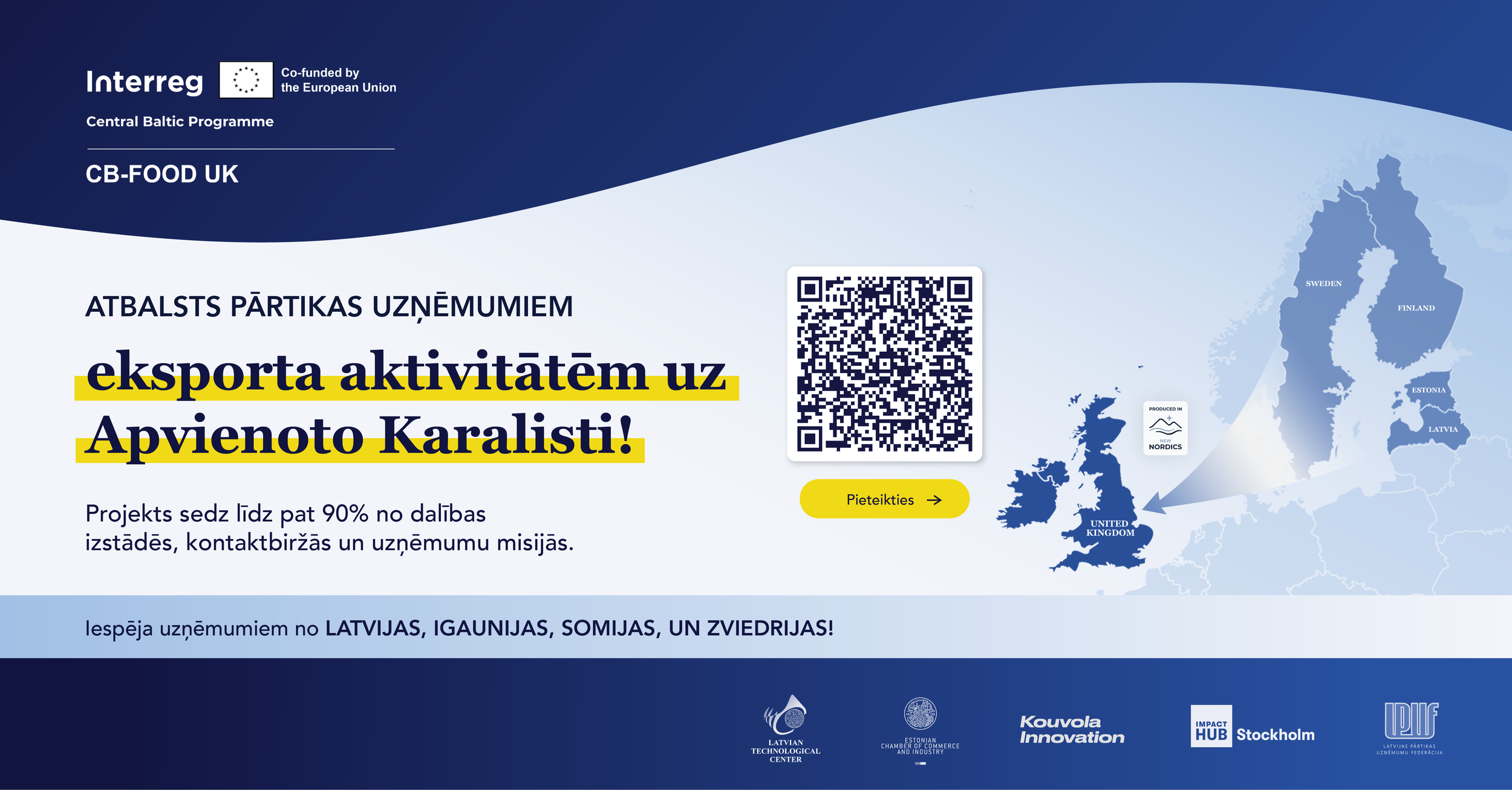 Atbalsts pārtikas uzņēmumu eksportam uz Apvienoto Karalisti!