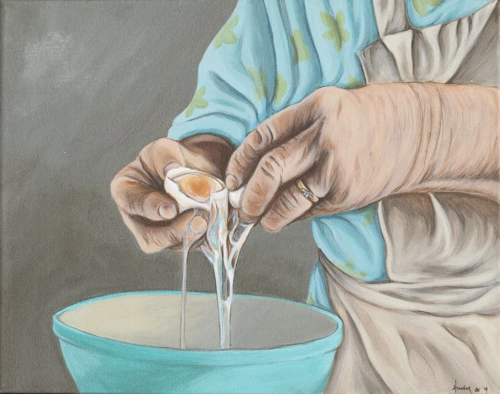 "Making Bread" - original 14" x 11" acrylic on canvas, prints available