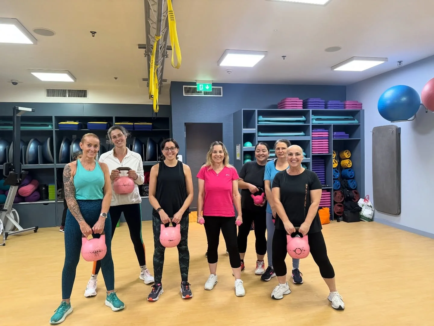 🎀 Breast Cancer Awareness Month 🎀  Some ladies from the class and I would love to take the opportunity to &ldquo;thank&rdquo; @abcjersey who fund these vital exercise classes!!! These classes are for anyone with breast cancer from diagnosis onwards