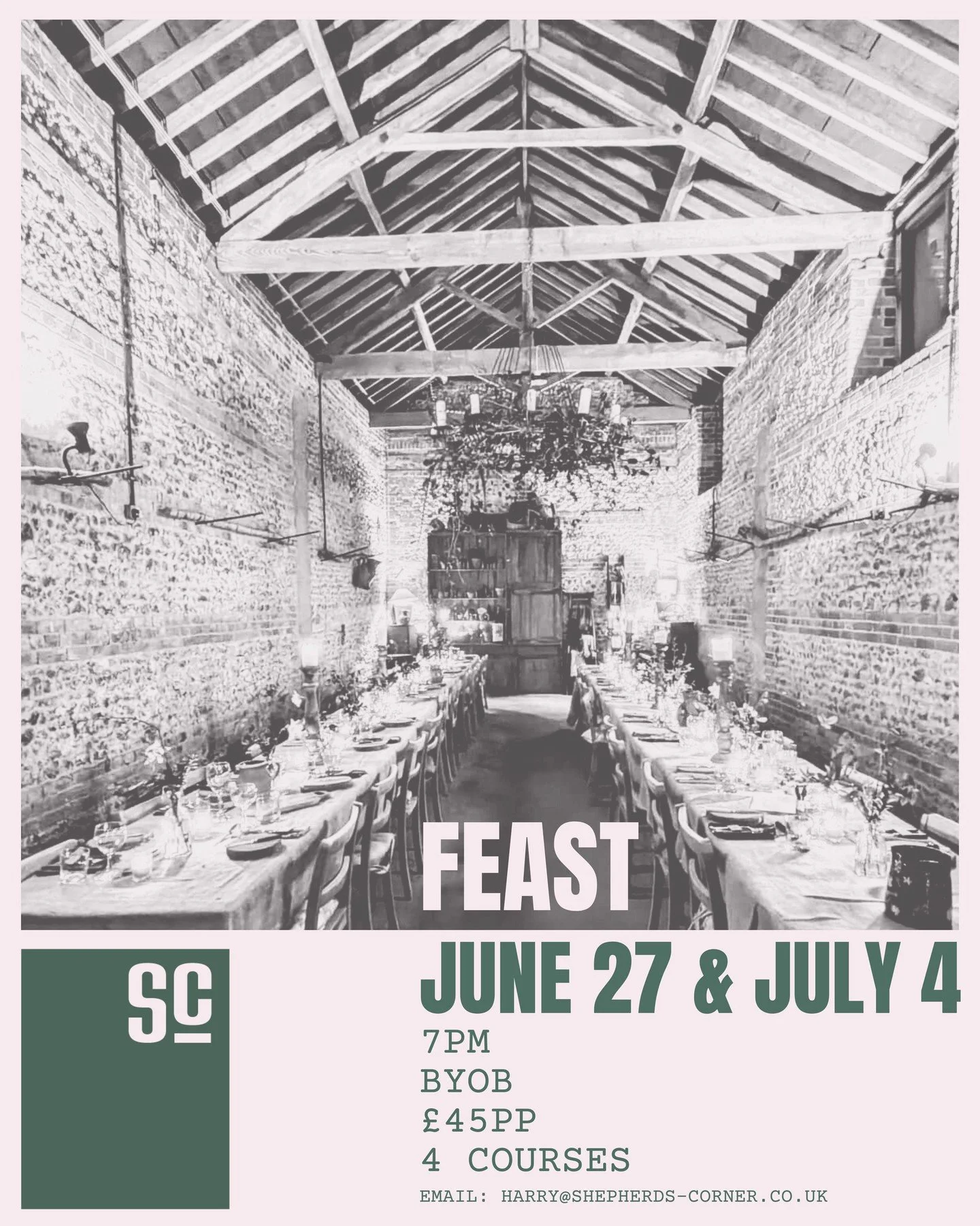 Come and join us for some summer feasting!

For bookings or questions email: harry@shepherds-corner.co.uk