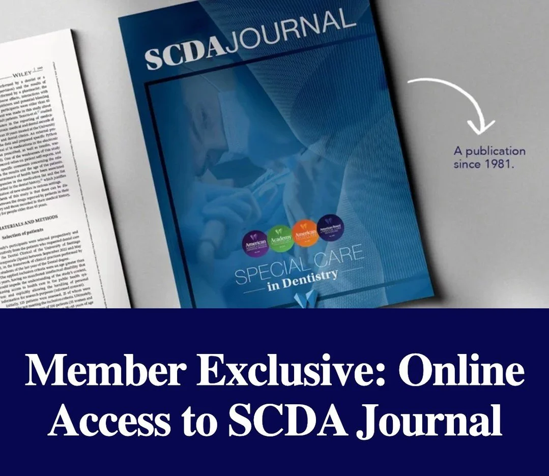 New December 2025 SCDA Journal is now available! Access our member-exclusive journal here: https://members.thescda.org/spaces/20152036/page

Content Sneak Peek:
- Disparities in Dental Treatments, Expenses, and Sources of Payment Among Adults with Di