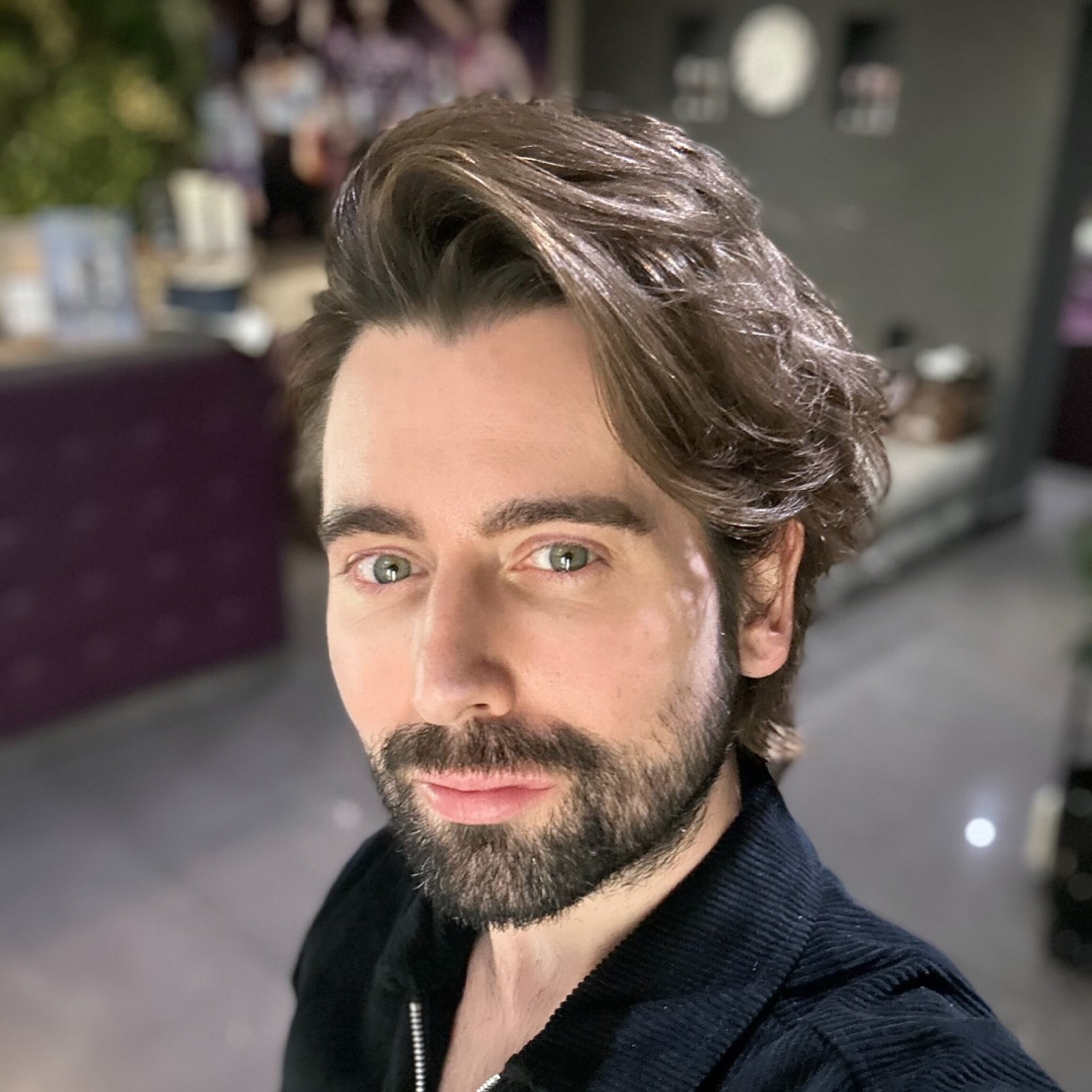 ✨ Big reveal time! ✨ 

Bye Bye Blonde! Thomas, our salon director, just debuted his fabulous new brunette look, thanks to the magic touch of @touchedhb_alison using Wella Color Touch! 😍 

Styled with our Hero Volume Product! Gel from Label M 💋 

Wa