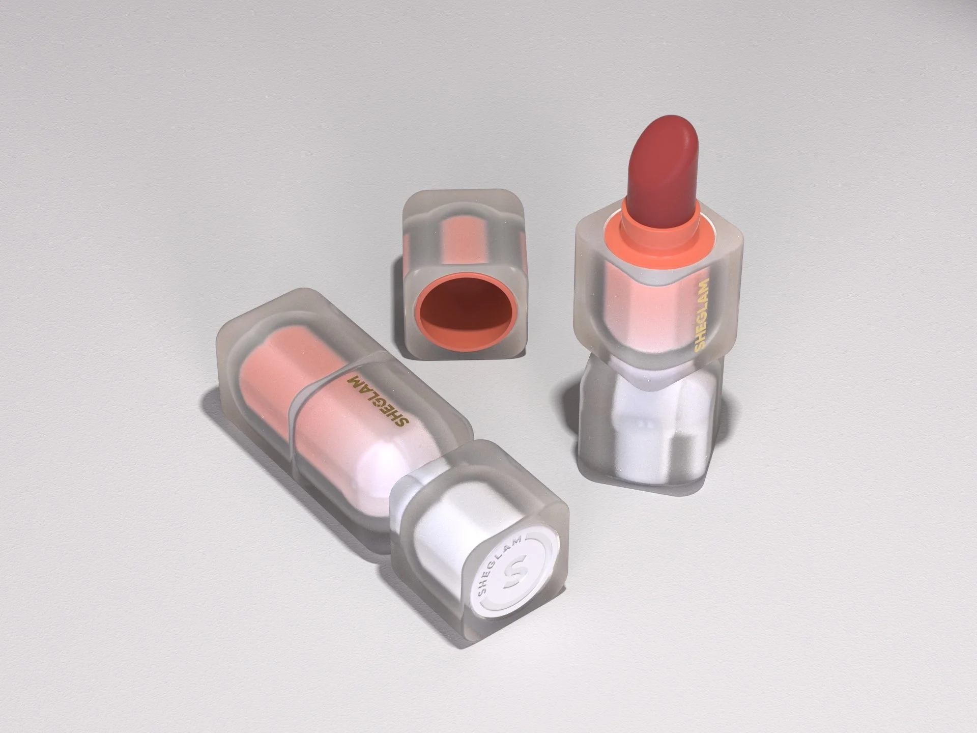 Custom translucent lipstick packaging concept for SHEGLAM