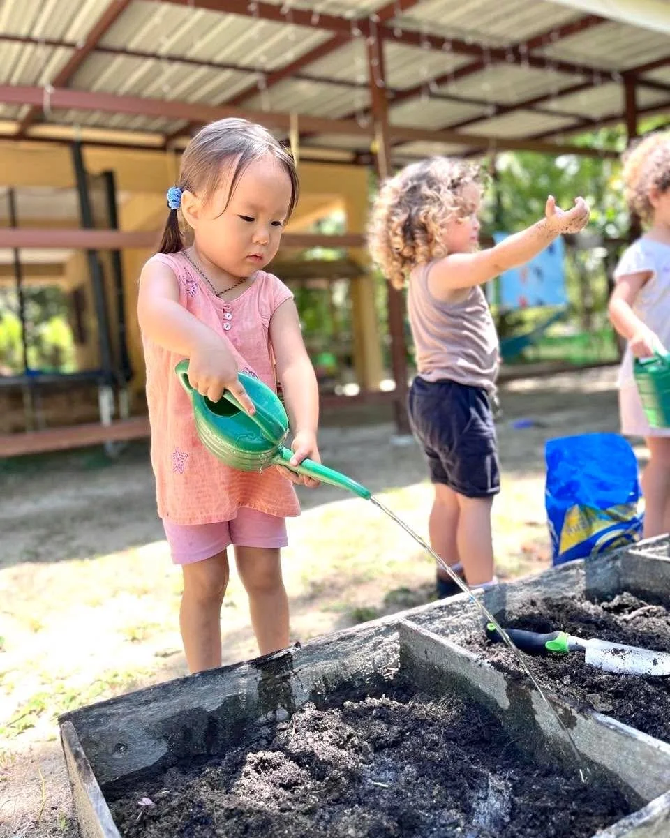 🌿🌼 Little Gardeners

Today, our young explorers rolled up their sleeves to prepare the garden, loosening the soil and watering it, ready for planting vegetables 🌱💧

Gardening activities like this help children connect with nature, learn patience,