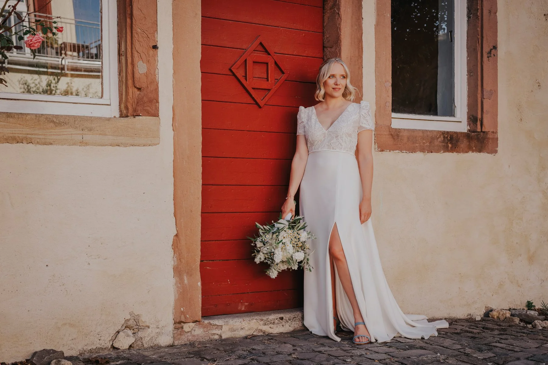 Braut mit Brautstrauß