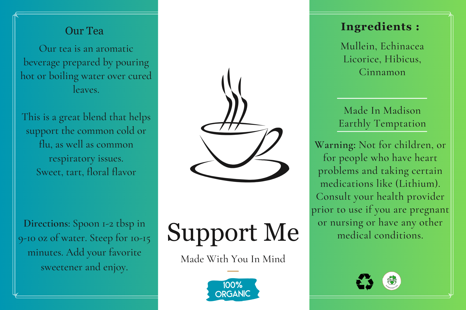 Support Me Tea — Earthly Temptation