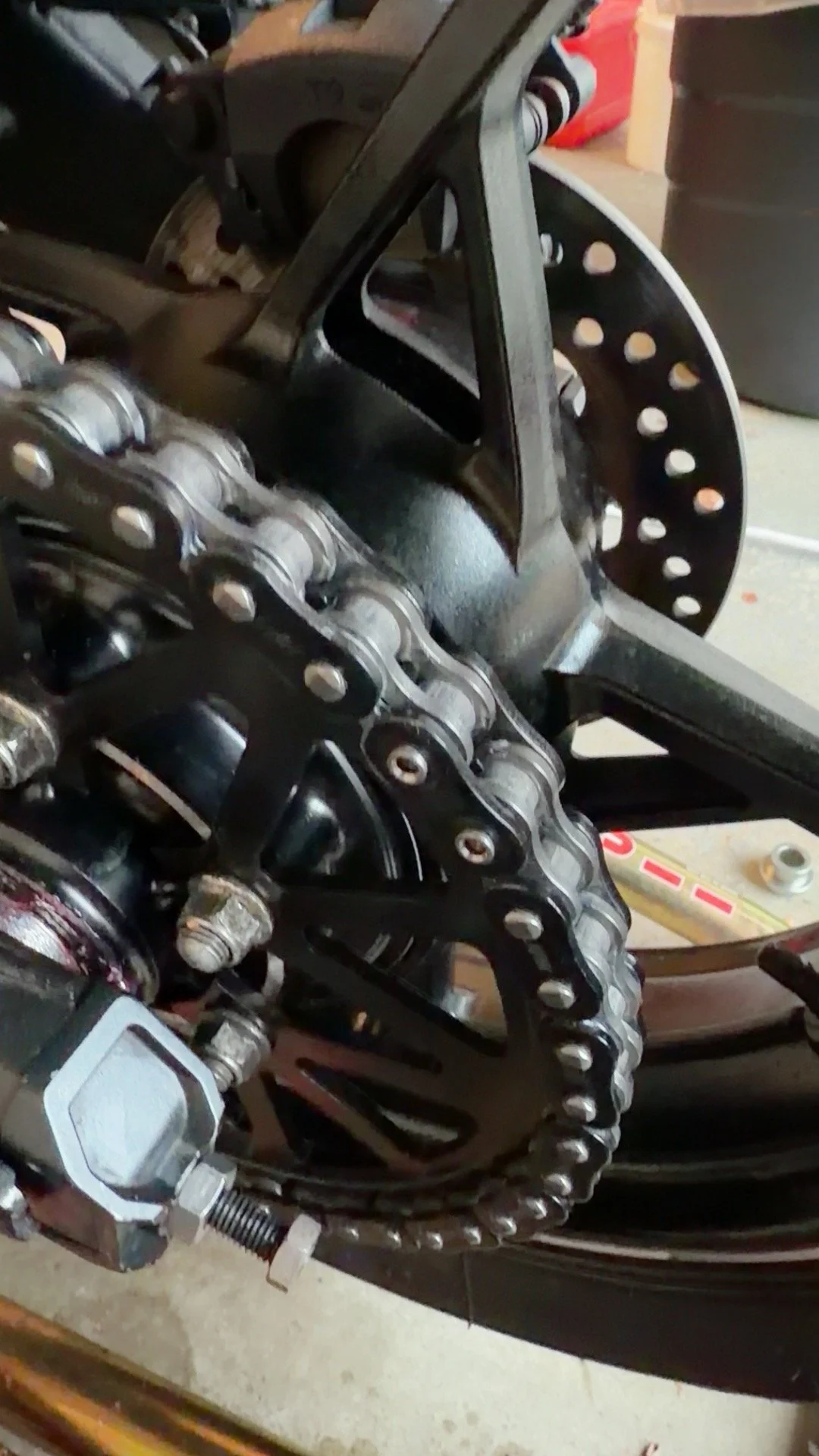The details matter. Chain and sprocket, up close.