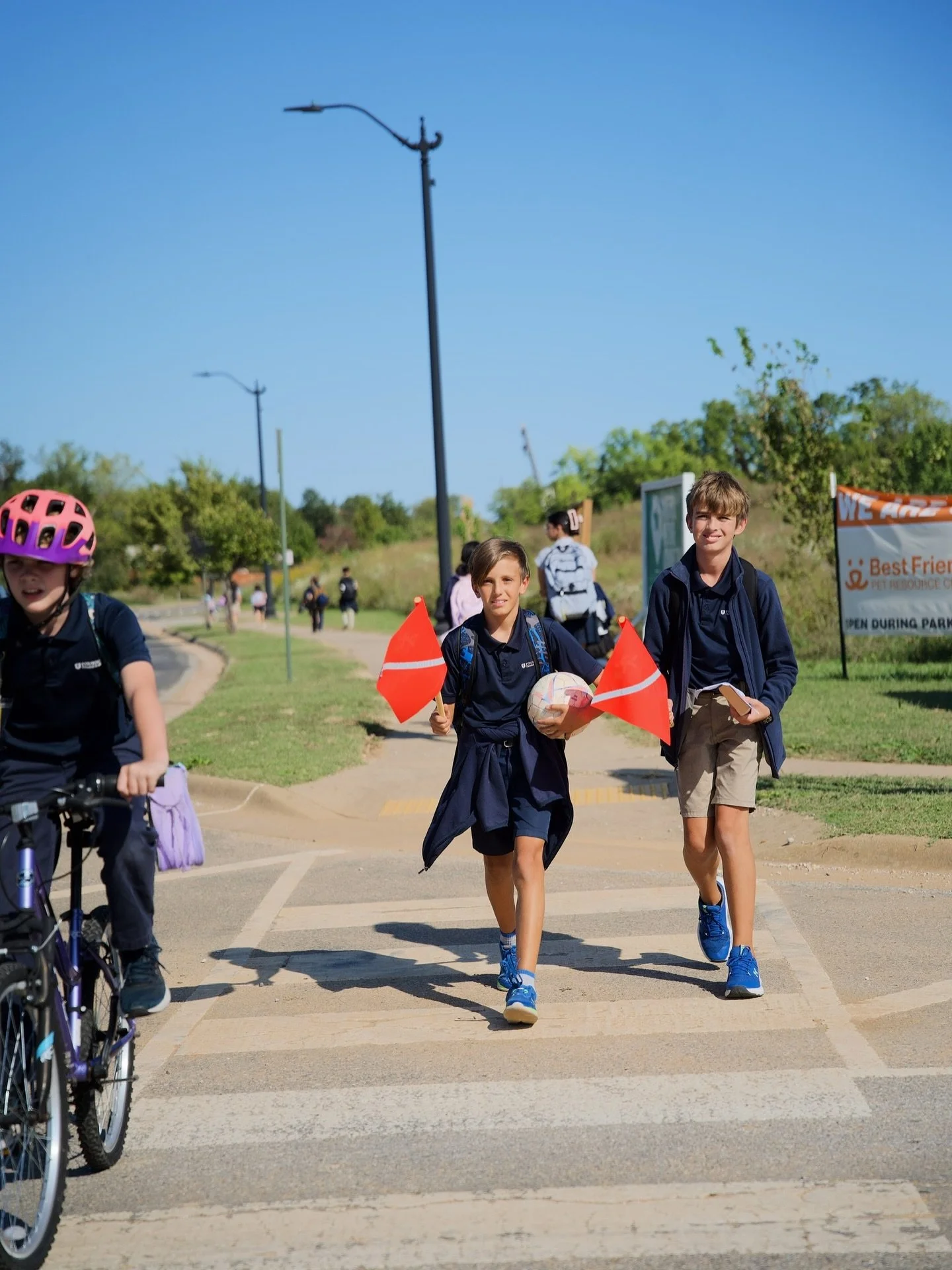 Safety just got brighter across Bentonville Schools thanks to two funded grants supporting the &ldquo;See Me!&rdquo; Crosswalk Flag Project. 

These bright flags make pedestrians easier to see and help drivers stay alert. Take a flag, cross with conf