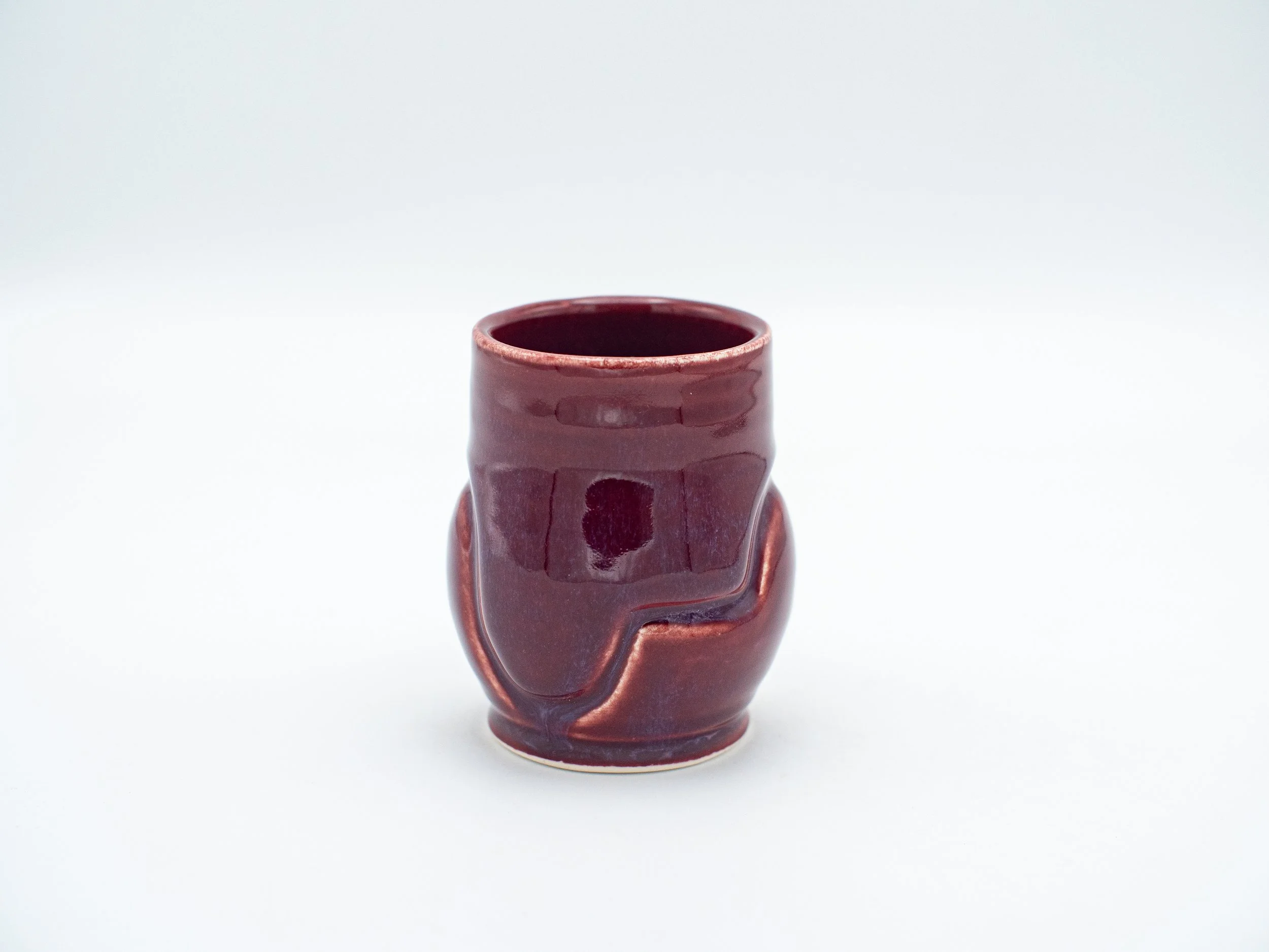 Small Wave Cup in Berry Red