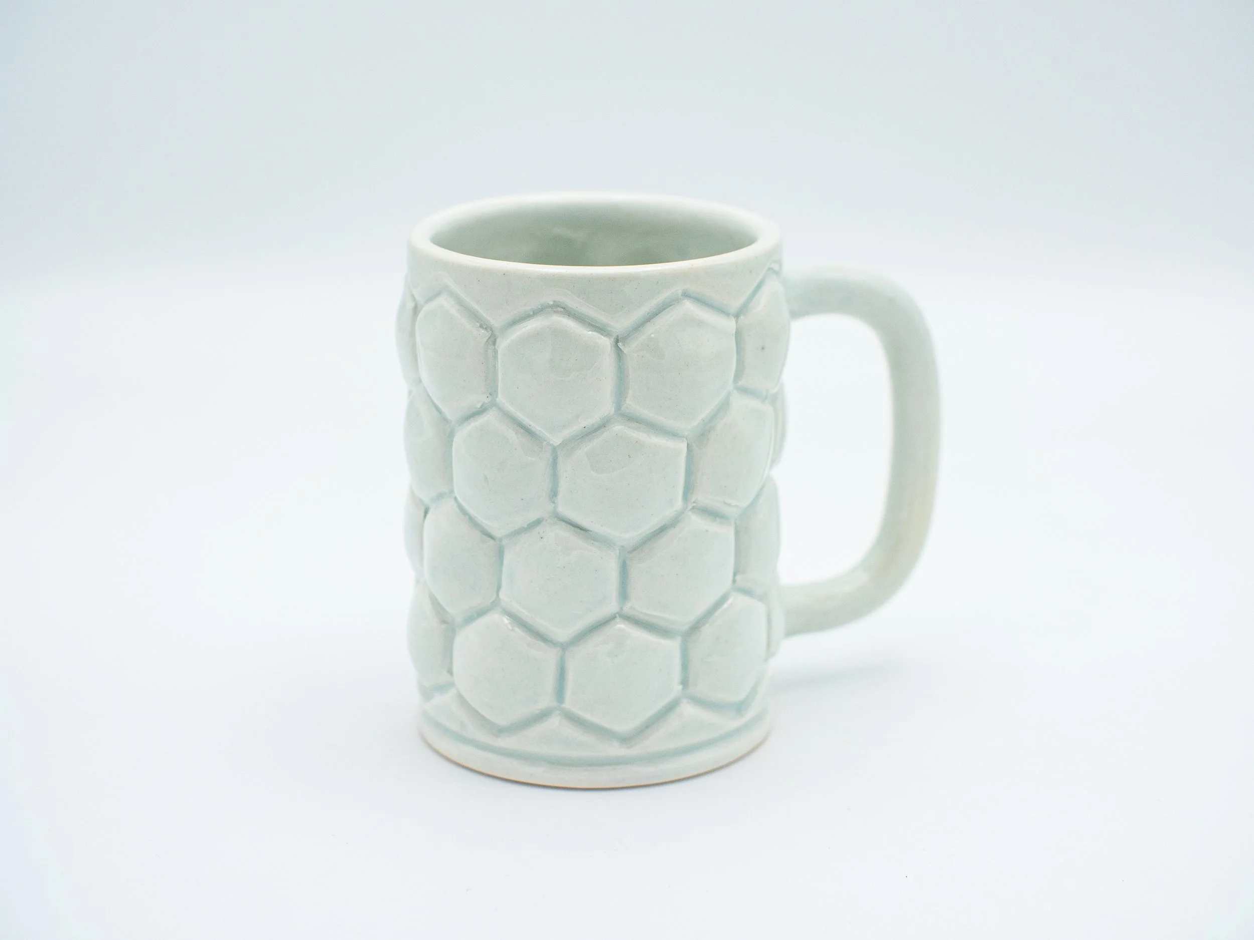 Honeycomb Mug in Pale Blue