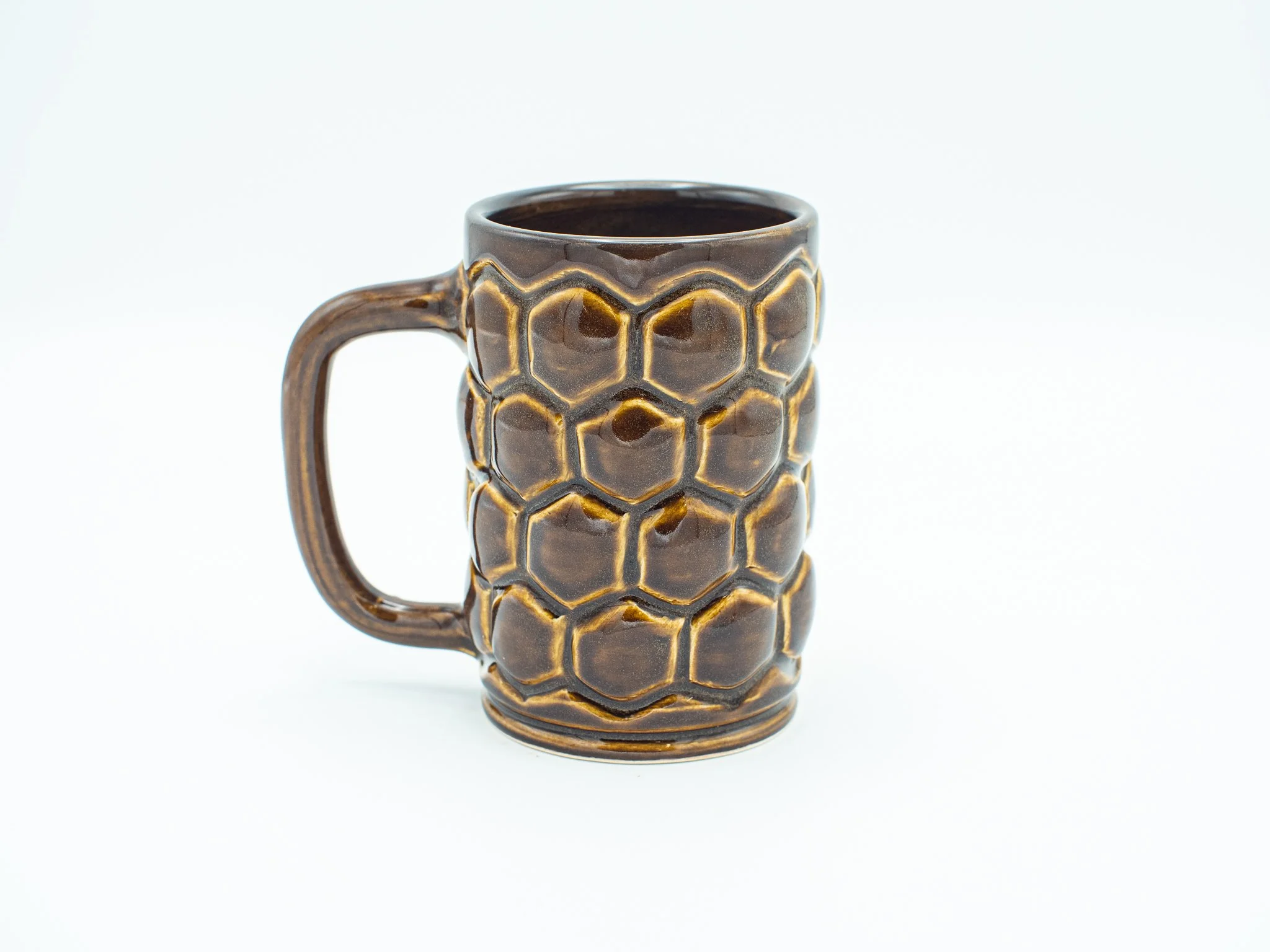 Honeycomb Mug in Coffee Brown