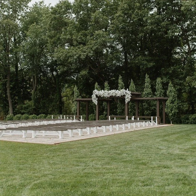 At some point during the night&hellip; everyone ends up out here.

The courtyard has a way of pulling people outside&mdash;slower pace, good conversations, and just enough space to breathe.

It usually ends up being a favorite part of the whole day.
