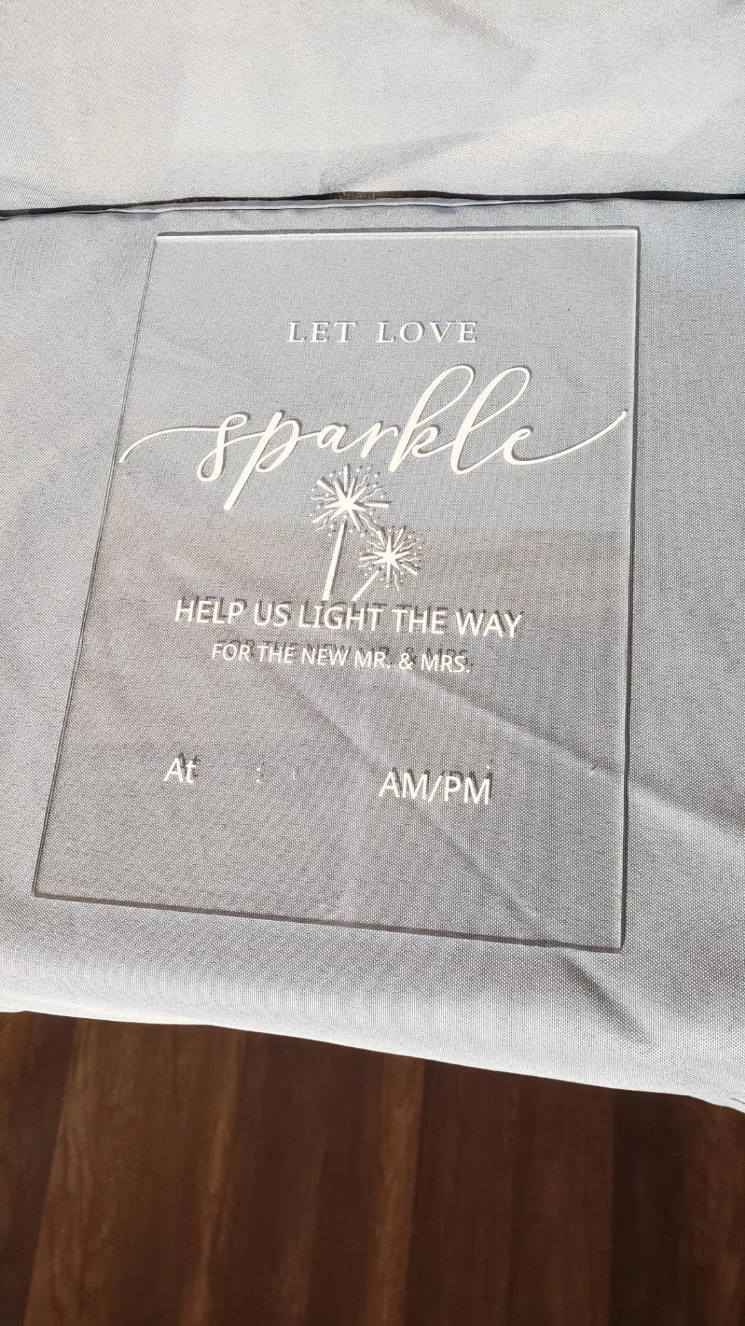 White transparent Sign