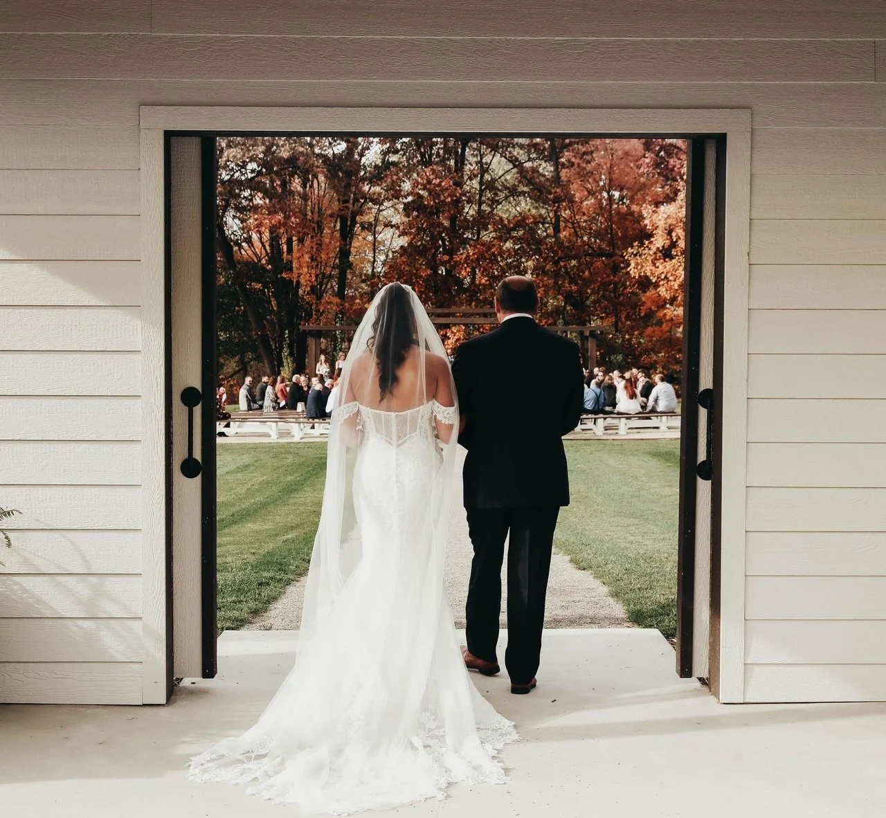 Ceremony processional at Southwest Michigan wedding venue