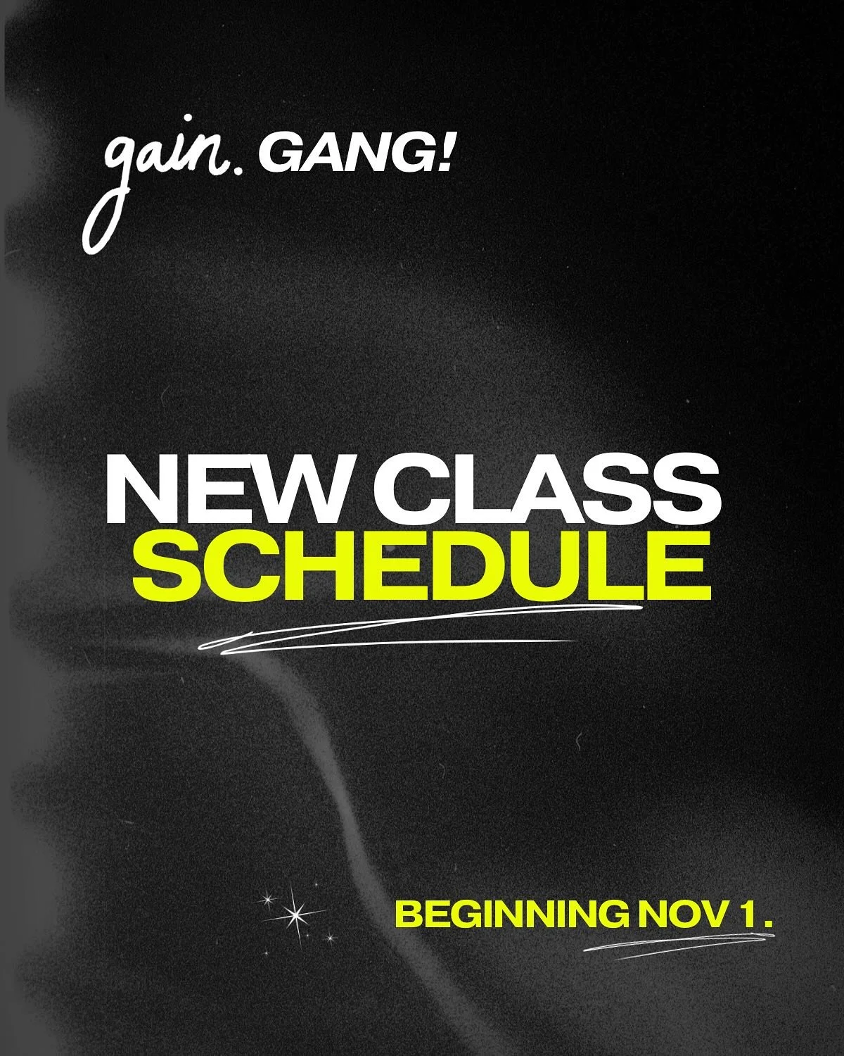 Starting this Saturday, we’ve got a new weekend schedule! 
🌟Later start on Saturdays! 
8am foundations 
9:15am power
*flow comes off Saturday schedule*
12-1:30pm grit 
🌟NEW Sunday classes with Coach Grace!
9am power
10:15am foundations 
11: