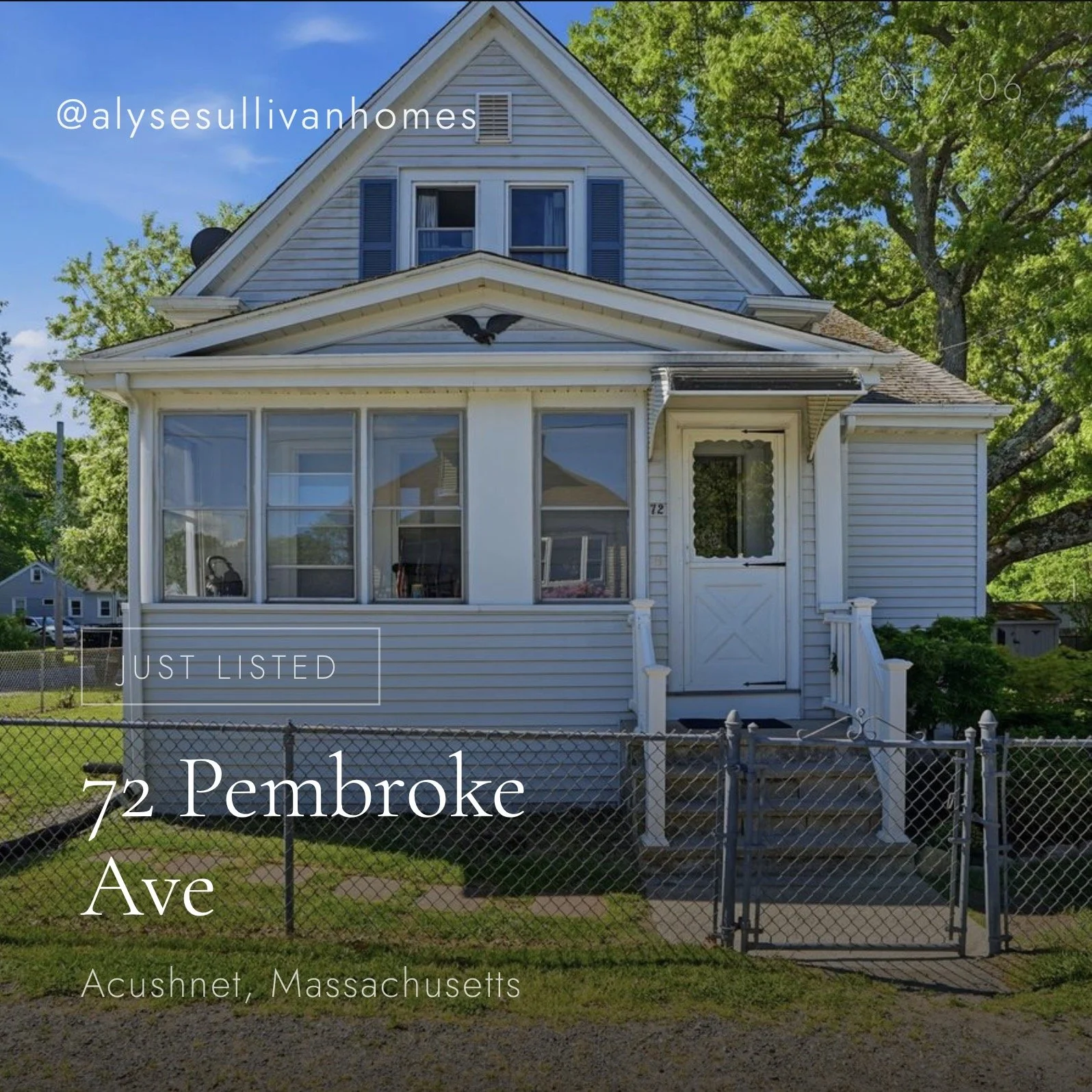 Just listed in Acushnet! 72 Pembroke Ave is a charming New England home with a sun-drenched porch, updated kitchen with stainless appliances, beautiful hardwood floors, and a stunning backyard with beautiful plantings.

📅 Open house this Saturday, J