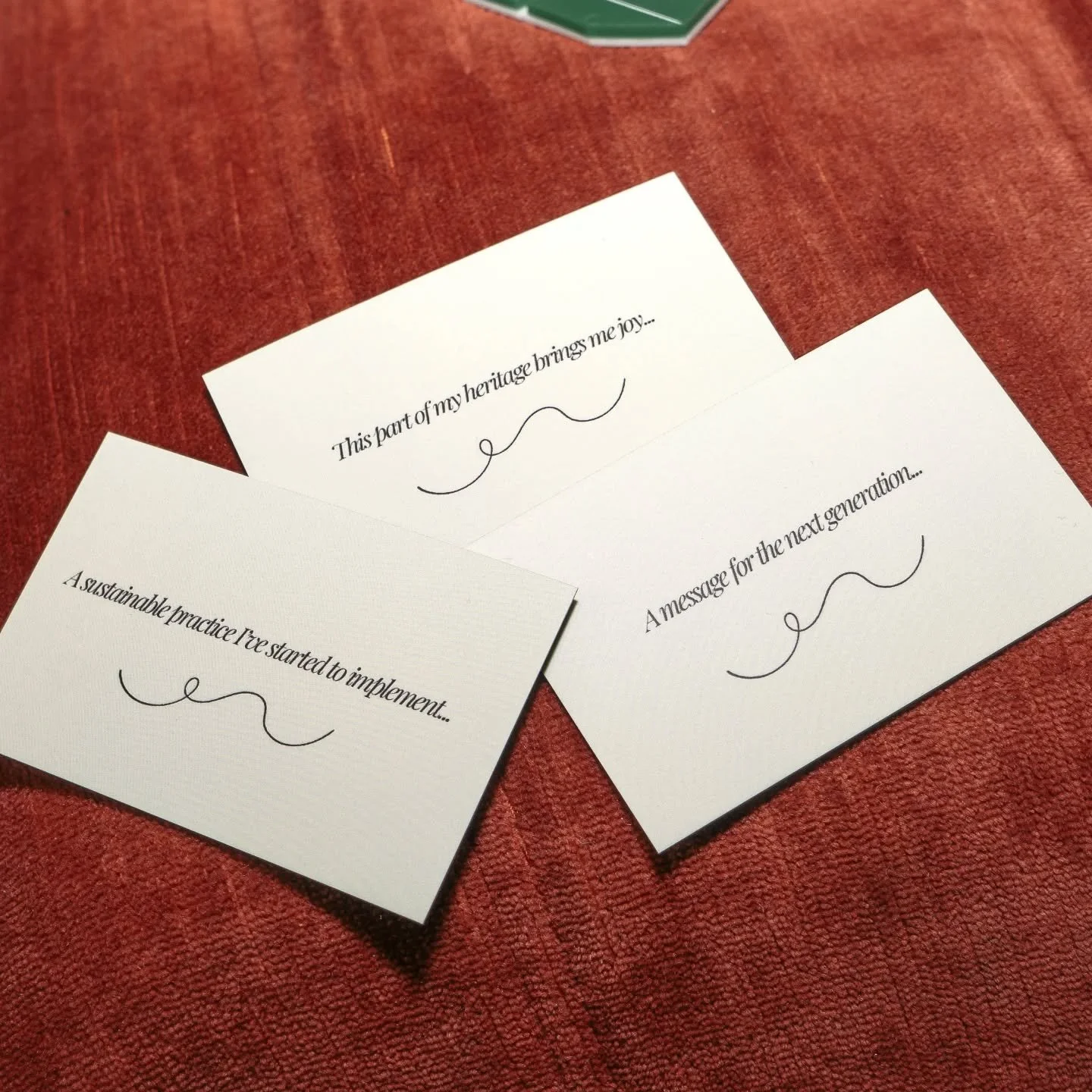 Did you know we also offer bespoke decks? 💭🏷️

If you have a specific theme in mind and want conversation starters centred around this topic, get in touch and I can create you your very own bespoke deck.

A few weeks ago I created a set of prompts 