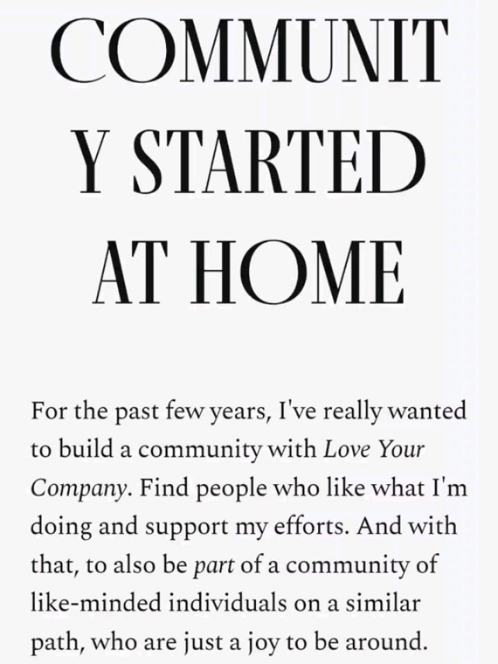 New Journal post! ✍🏽📝

On my quest for a community, I reminded myself that I've been part of a very special one my whole life 🥰 

Have a read and let me know what you think? 💭 

👉🏽 www.loveyourcompany.co.uk/journal

What communities are you par