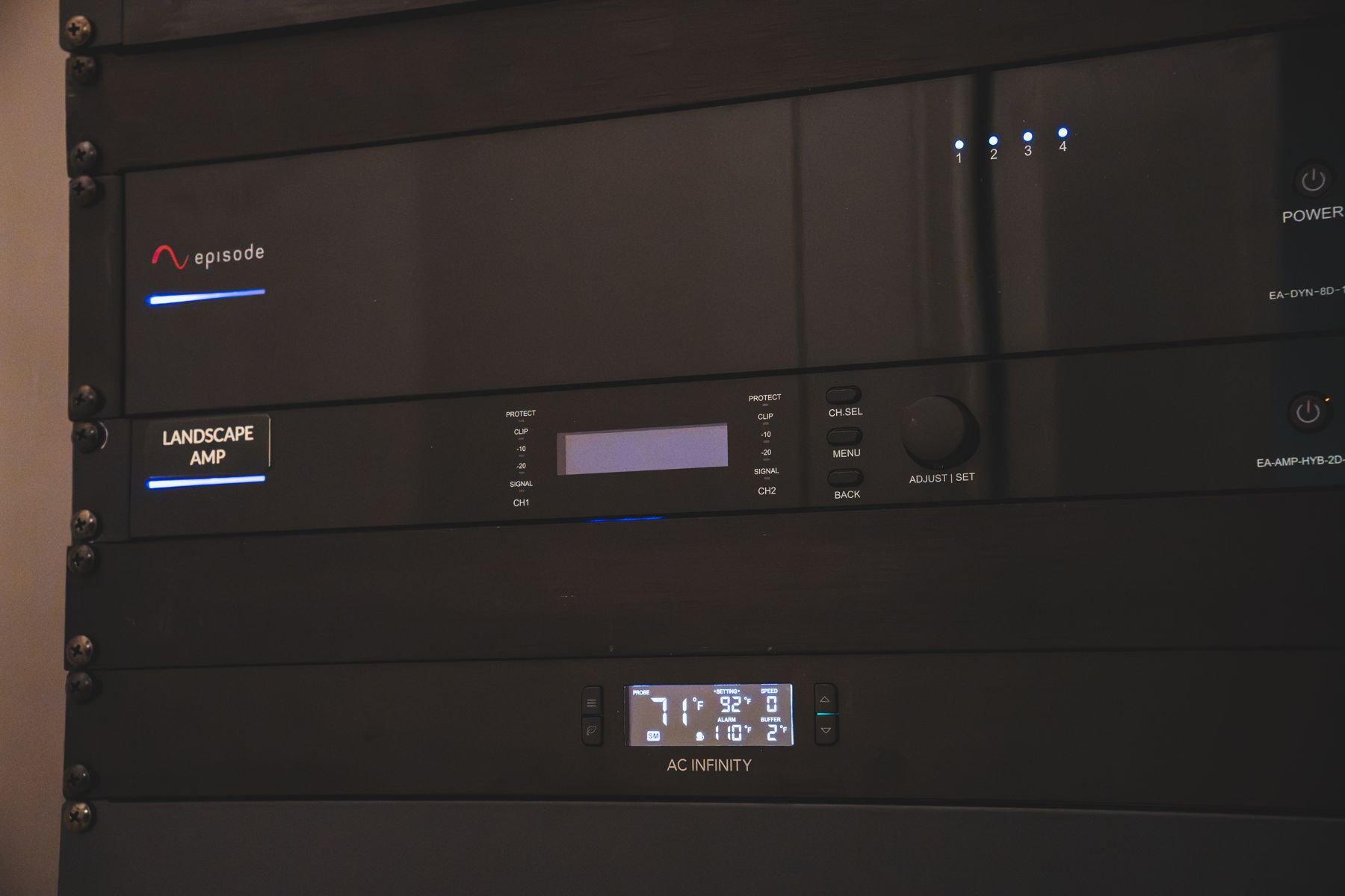 Inside a Lutron Equipment Rack