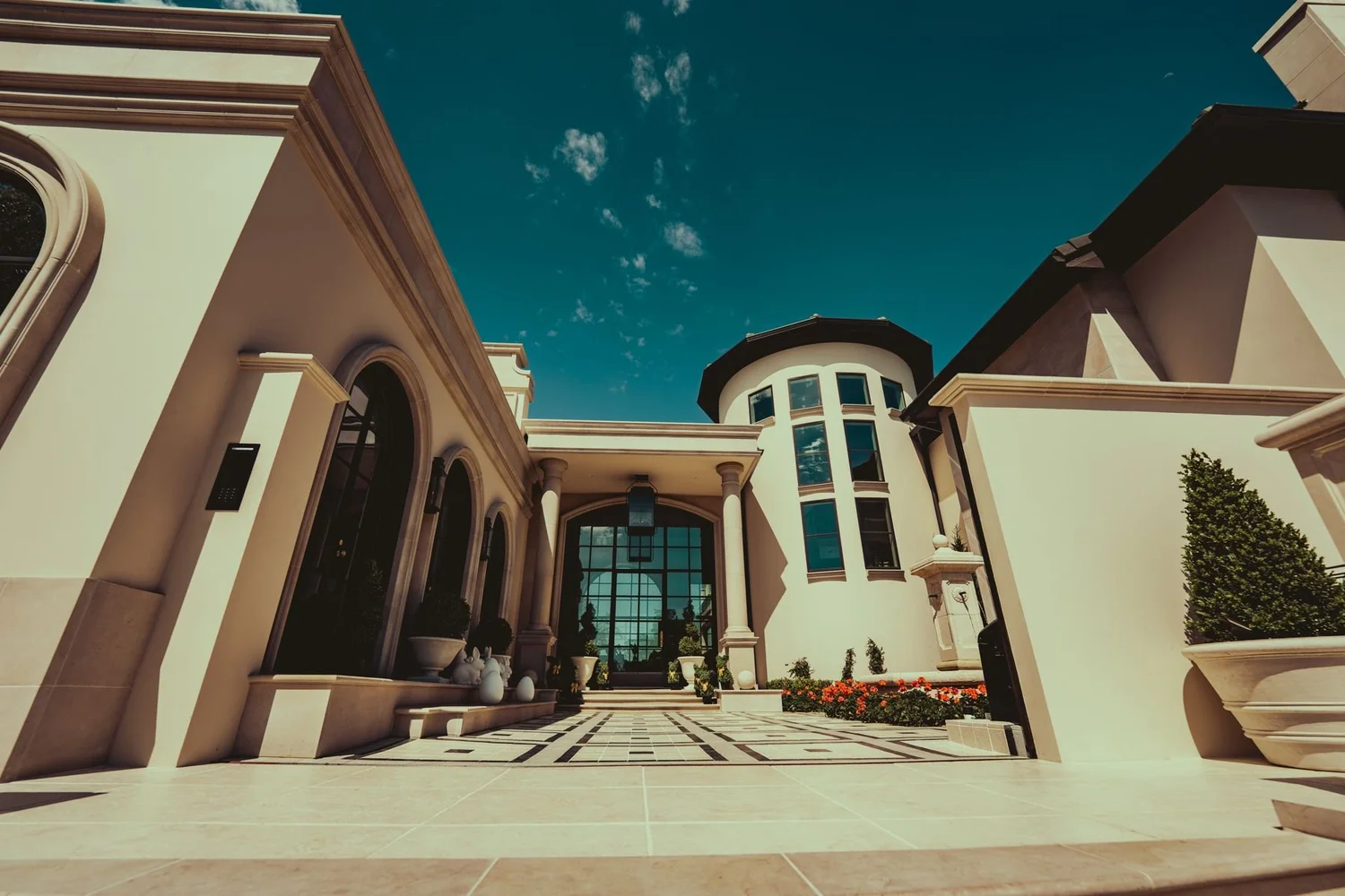 Courtyard entry of a Barton Creek home