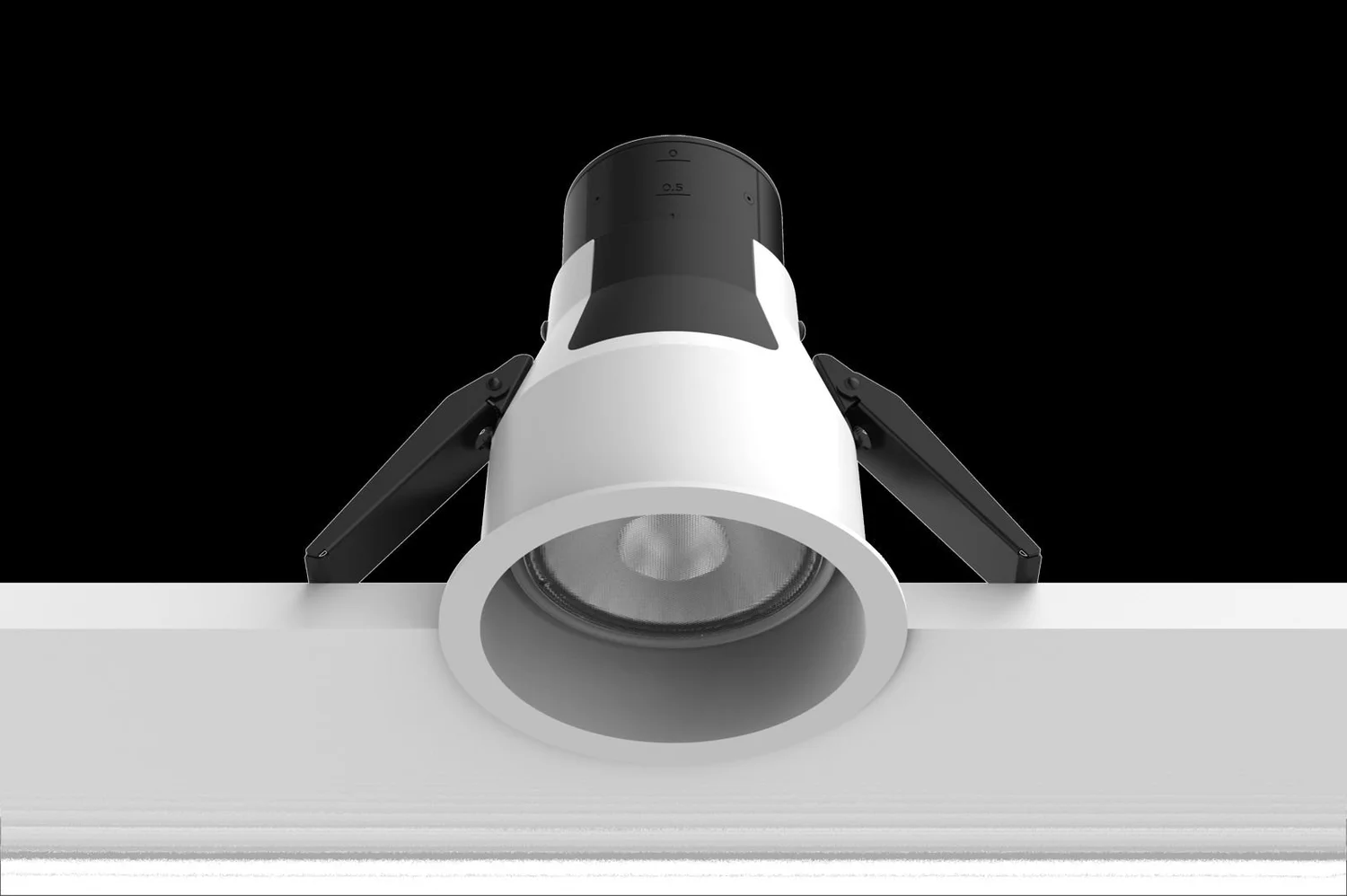 Ketra D4R remodeler downlight turned off in a ceiling