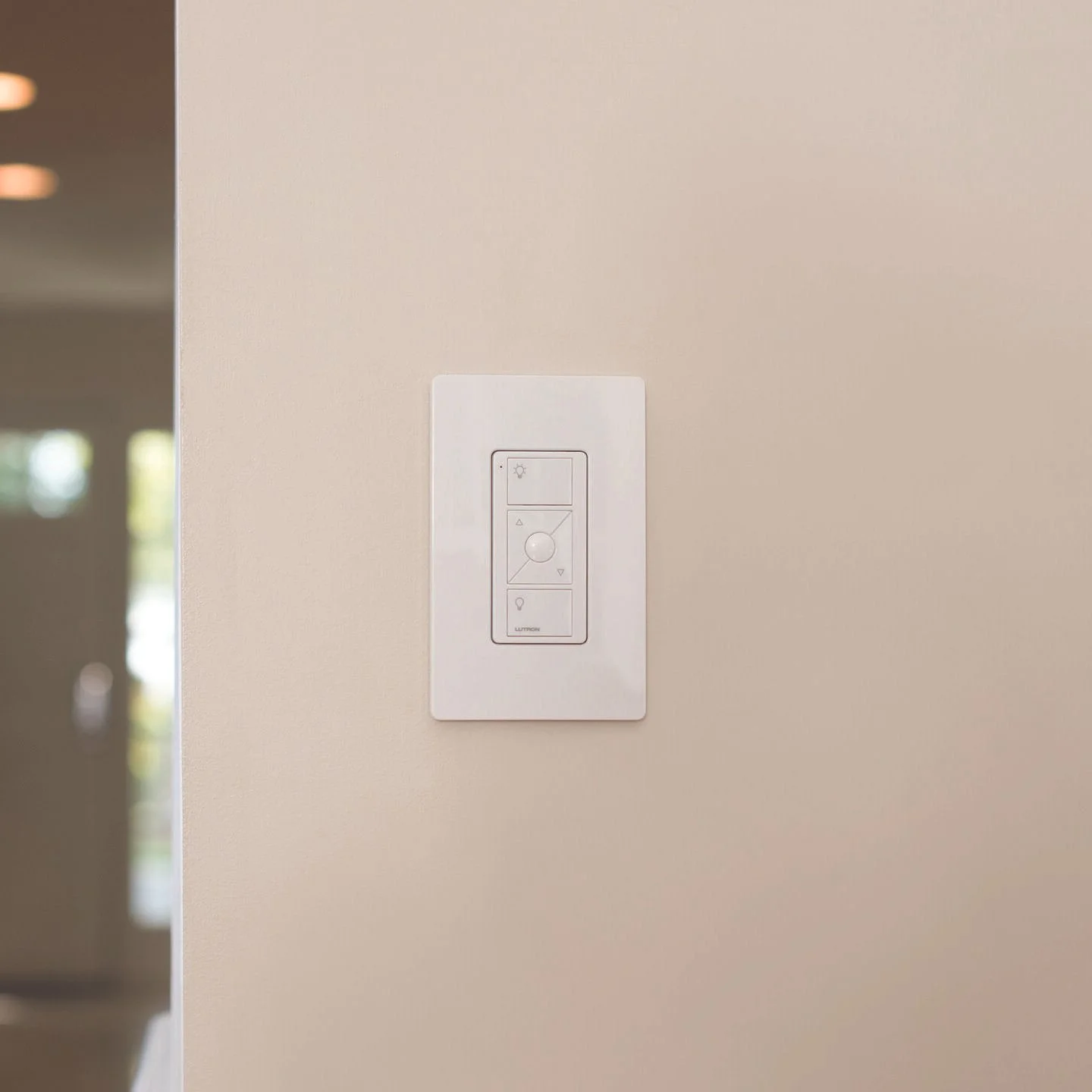 Wall Mounted Pico 2-button or 3-button configurations with optional raise/lower functionality austin Lutron