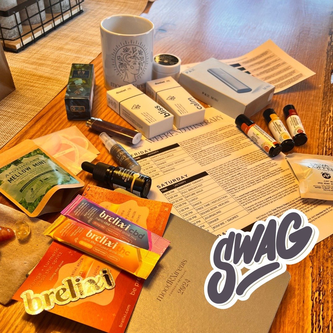 Who says self-care can't come in a bag? Our swag bag from the last retreat was filled with wellness goodies that you can use for your everyday life! 🛍✨ #SelfCareSwag