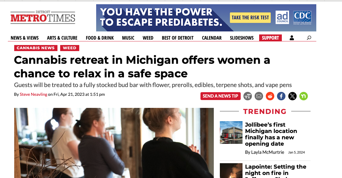 Detroit Metro Times MoodRXtreats Article