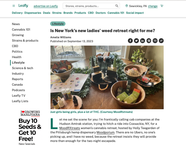 MoodRXtreats Leafly Article