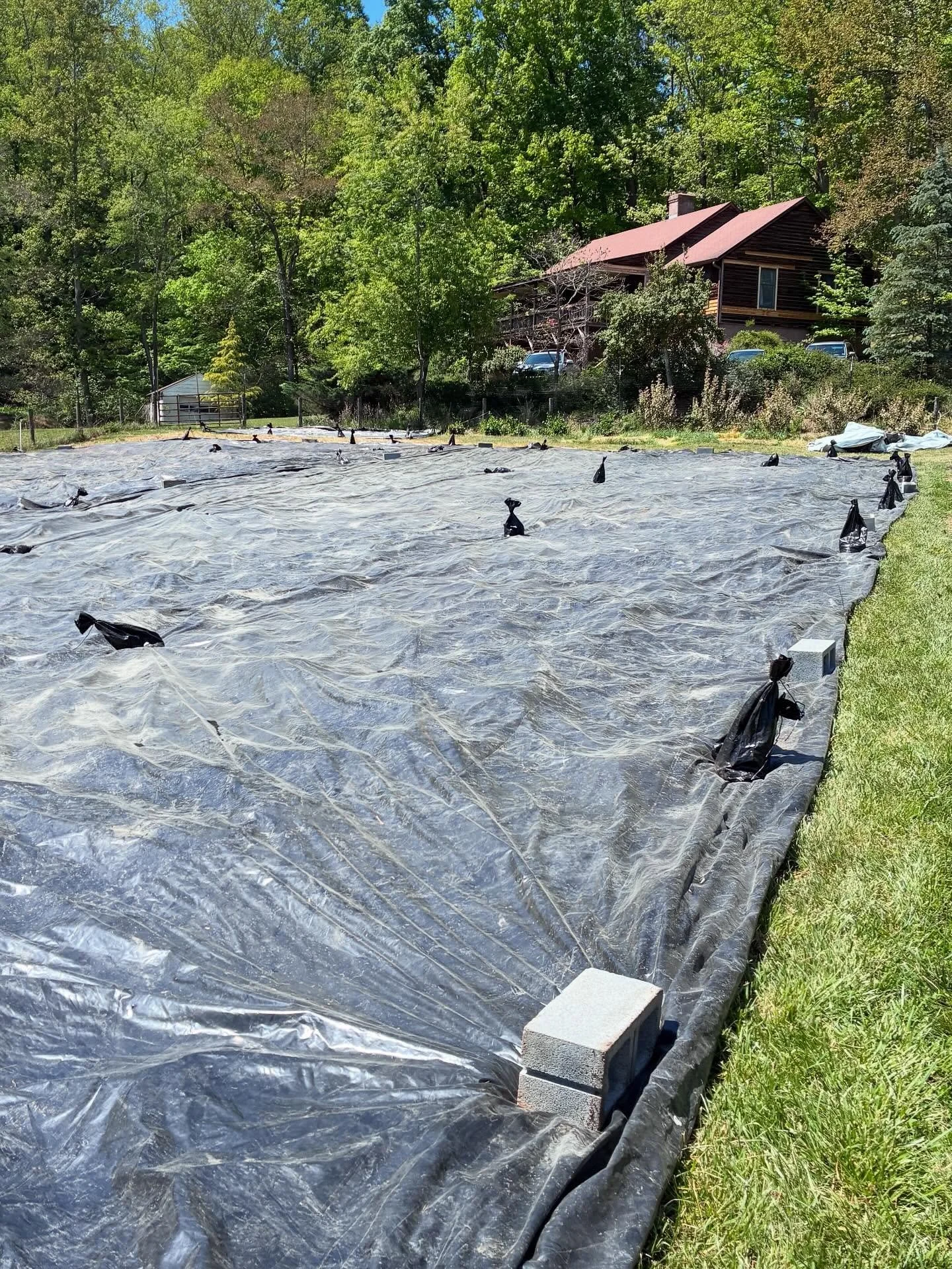 Big things happening on the farm! 

With the help of a grant from the @americanfarmlandtrust we&rsquo;re expanding our field space this season! We&rsquo;re using these giant silage tarps to kill the grass so we can get in here with minimal soil disru