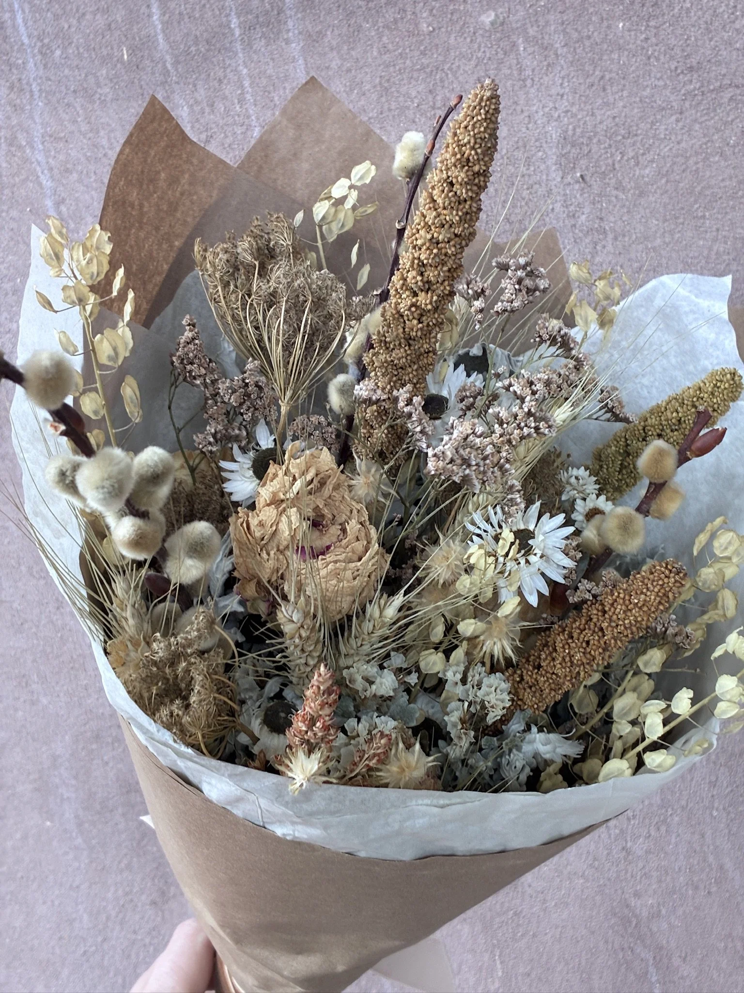 Large Everlasting Bouquet in Neutrals