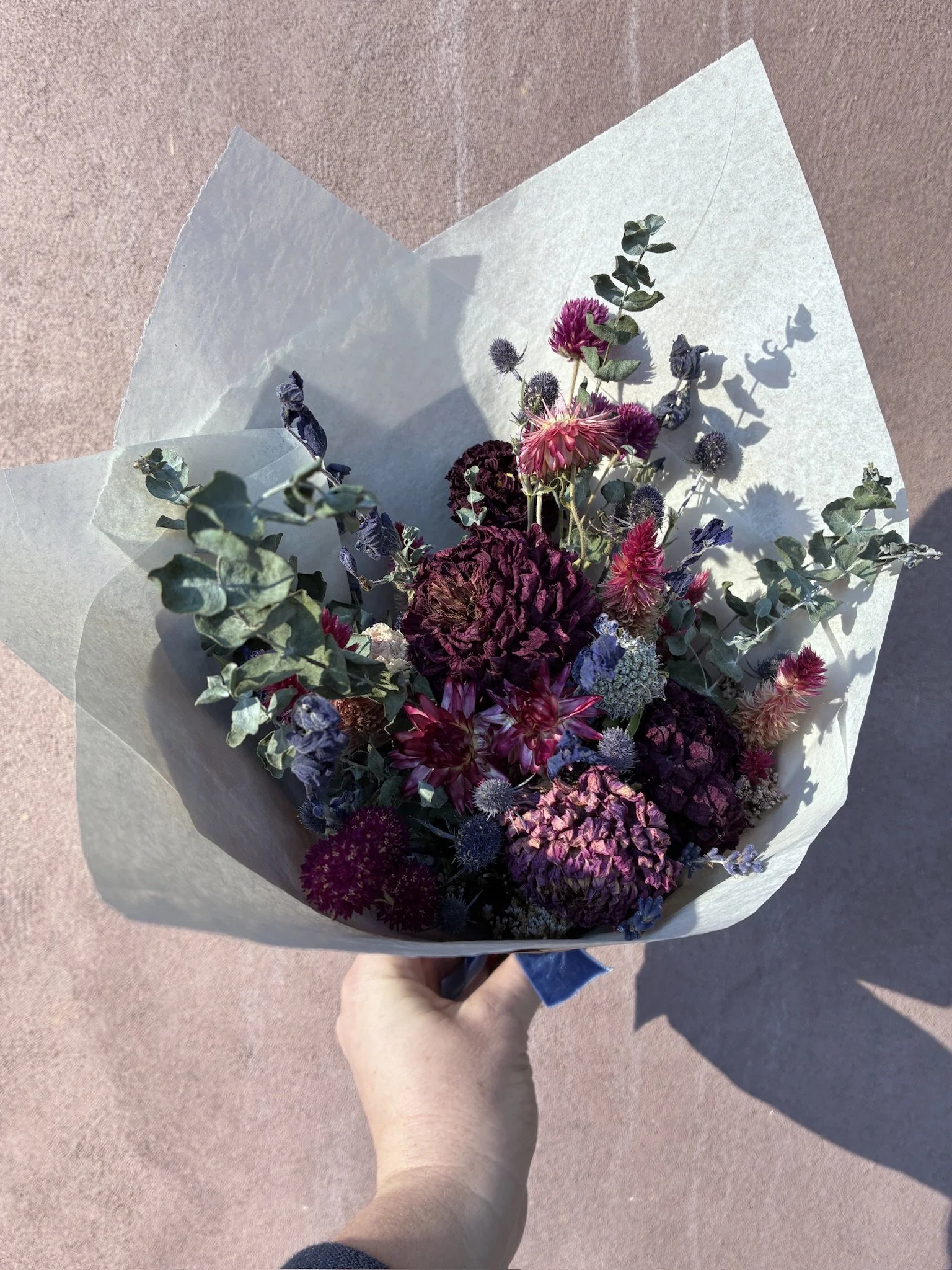 Medium Everlasting Bouquet in Blues & Purples