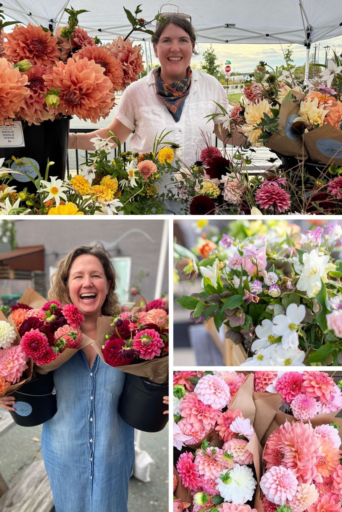 Farmer's market flowers Charlottesville