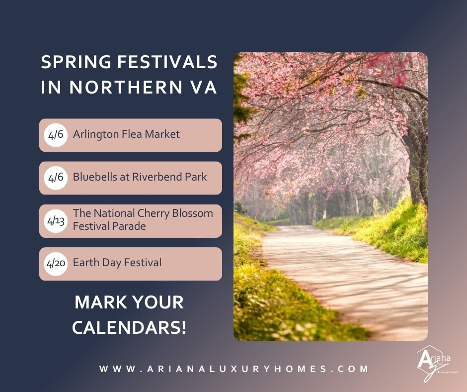 🌸 Exciting Spring Festivals in Northern Virginia! 🌸
1️⃣ Arlington Flea Market on April 6th: Calling all bargain hunters and vintage lovers! Swing by the heart of Arlington for a fantastic selection of treasures. Can't make it? No worries, it's held