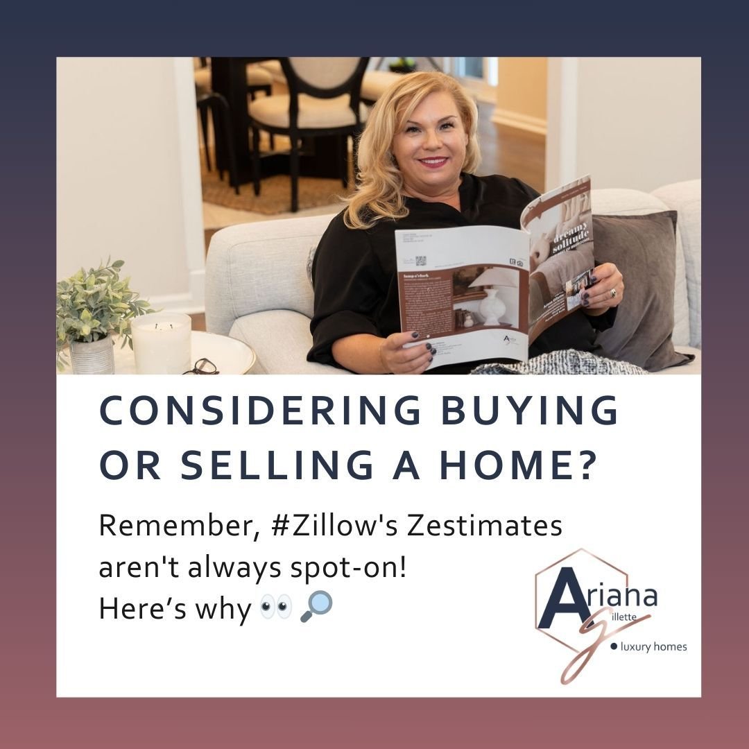 🏡🔍 Considering buying or selling a home? Remember, #Zillow's Zestimates aren't always spot-on! Here&rsquo;s why:
1️⃣ Data Availability: Zestimates rely on public data like tax records and past sales. If detailed info is missing, accuracy takes a hi