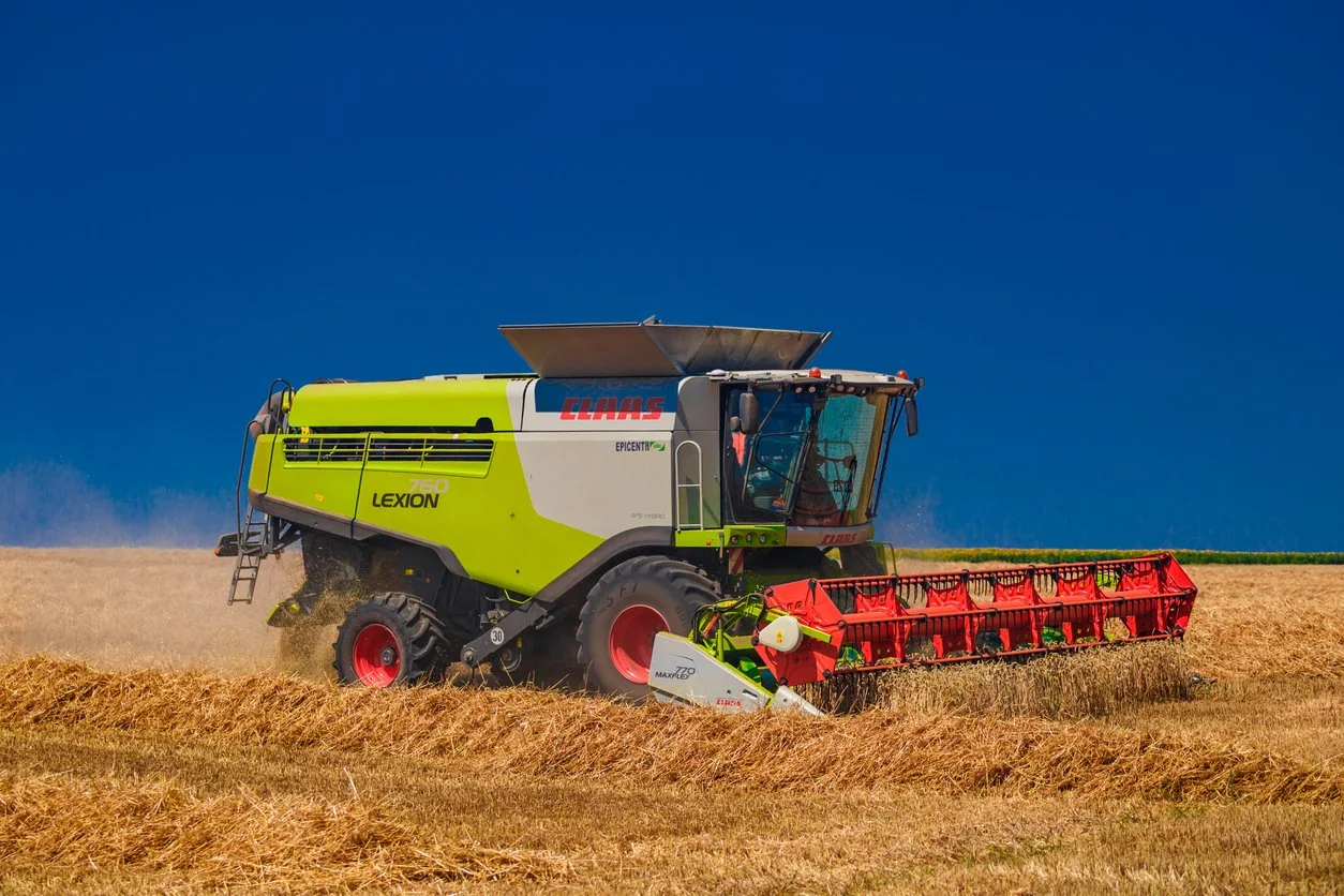 Combine harvesters, tractors, seed drills, plows and much more.