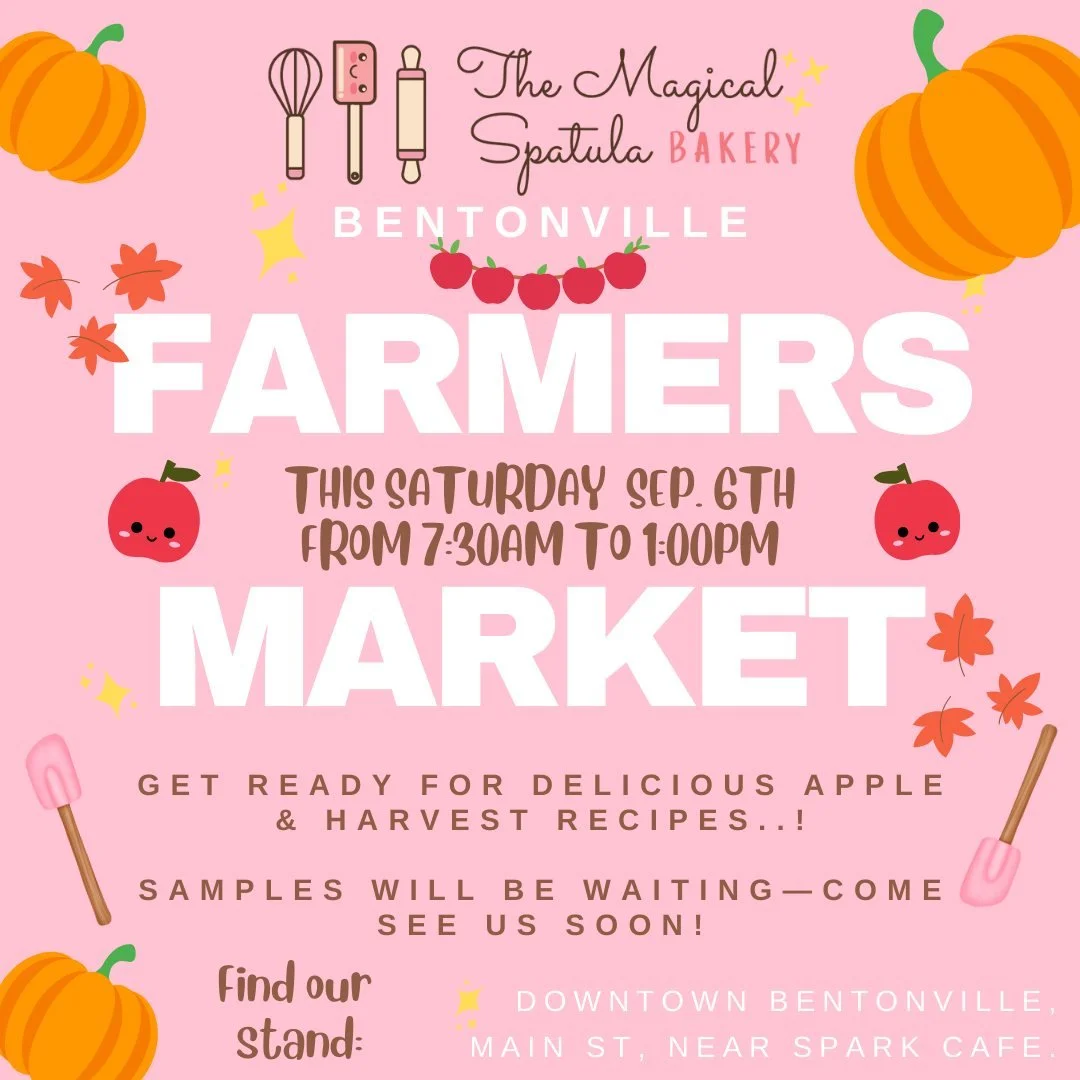 πβ¨ Fall flavors are calling! Join us this Saturday, Sept. 6th at the Bentonville Farmers Market from 7:30 AM – 1 PM. We’ll have apple & harvest-inspired treats, packed with cozy seasonal flavors ππ₯§ Plus—free samples to make y