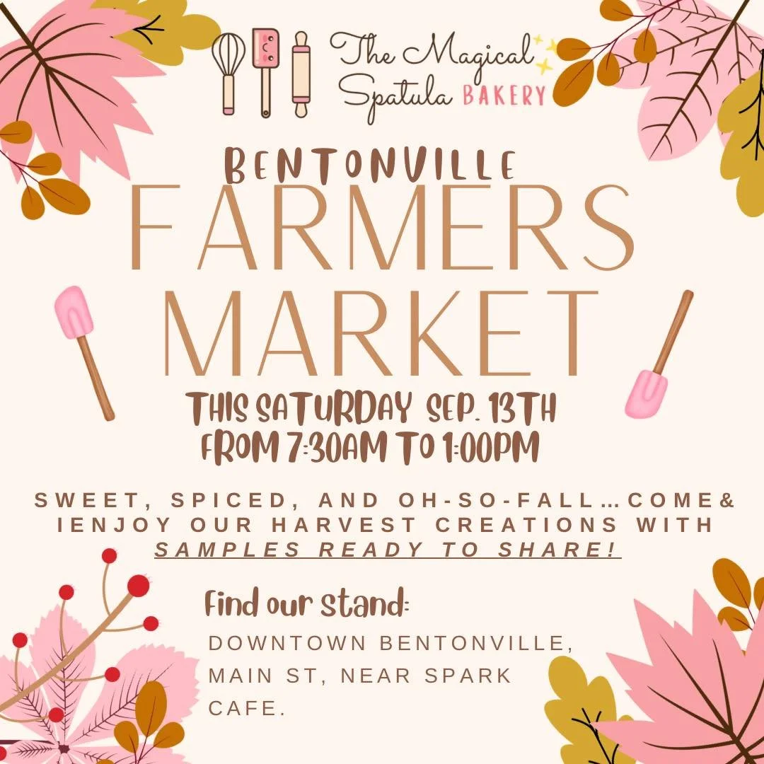 πβ¨ Here we go again to the Bentonville Farmers Market! β¨π
This Saturday Sep 13th from 7:30am – 1pm we’ll be there with delicious harvest flavors AND (drum roll π₯)… for all our Alfajores fans – yes, they’re back! π