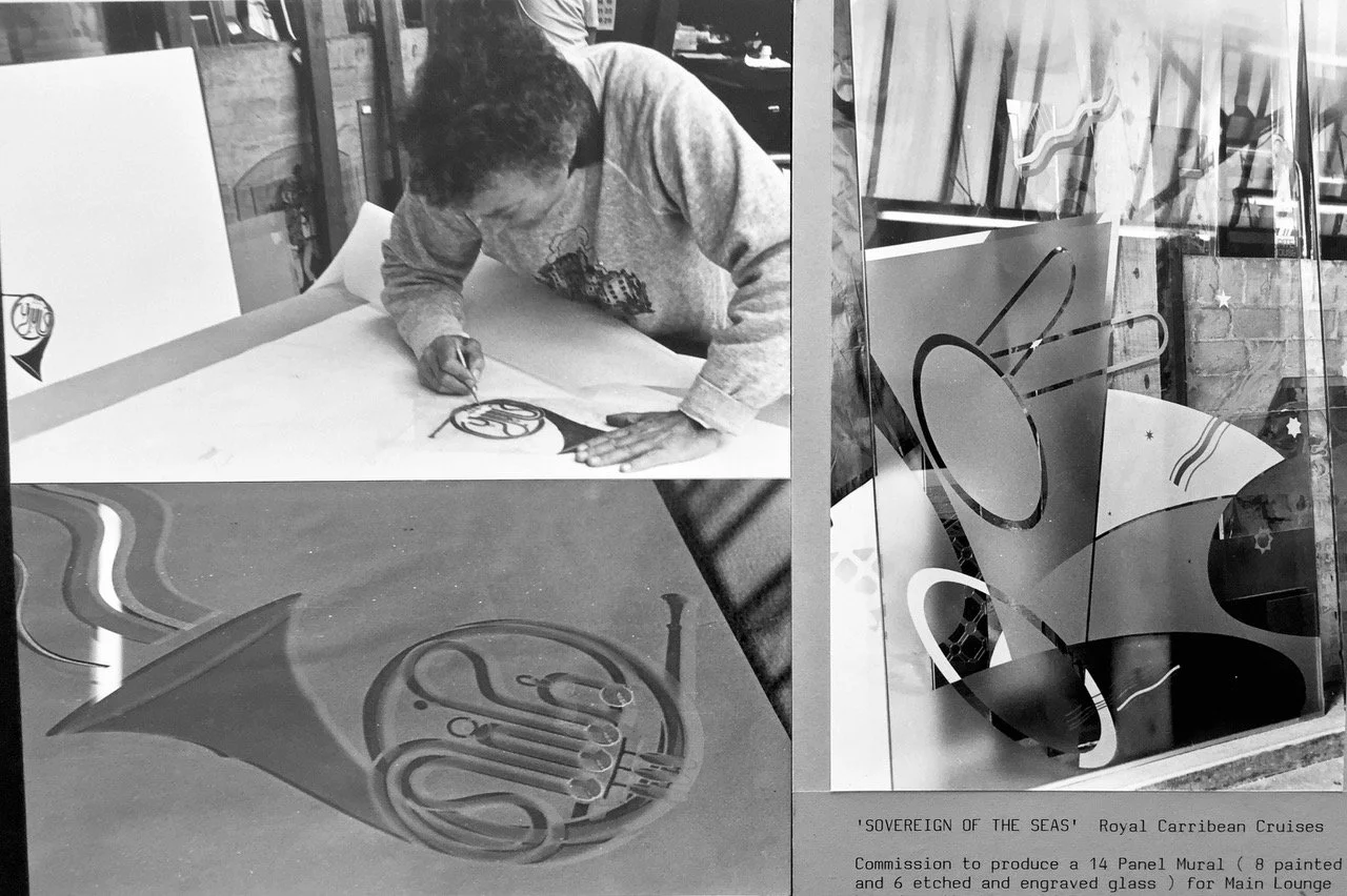 Norwegian marine architect and designer Njal R. Eide, in charge of Royal Princess design and fittings. Photographer unknown.