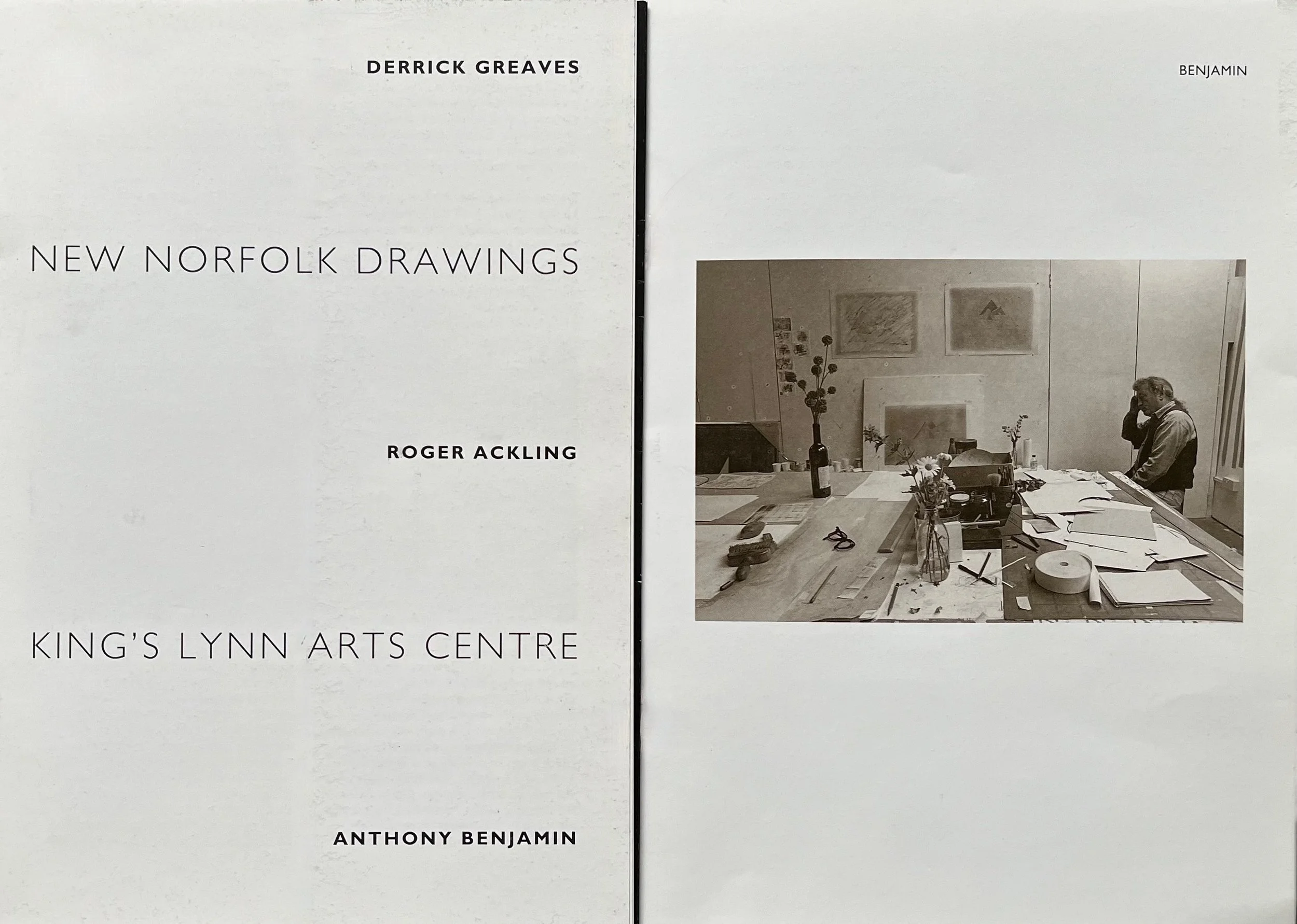 Three-man exhibition, New Norfolk Drawings, Roger Ackling, Anthony Benjamin, Derrick Greaves, King’s Lynn Arts Centre, Norwich Castle Museum, 1993