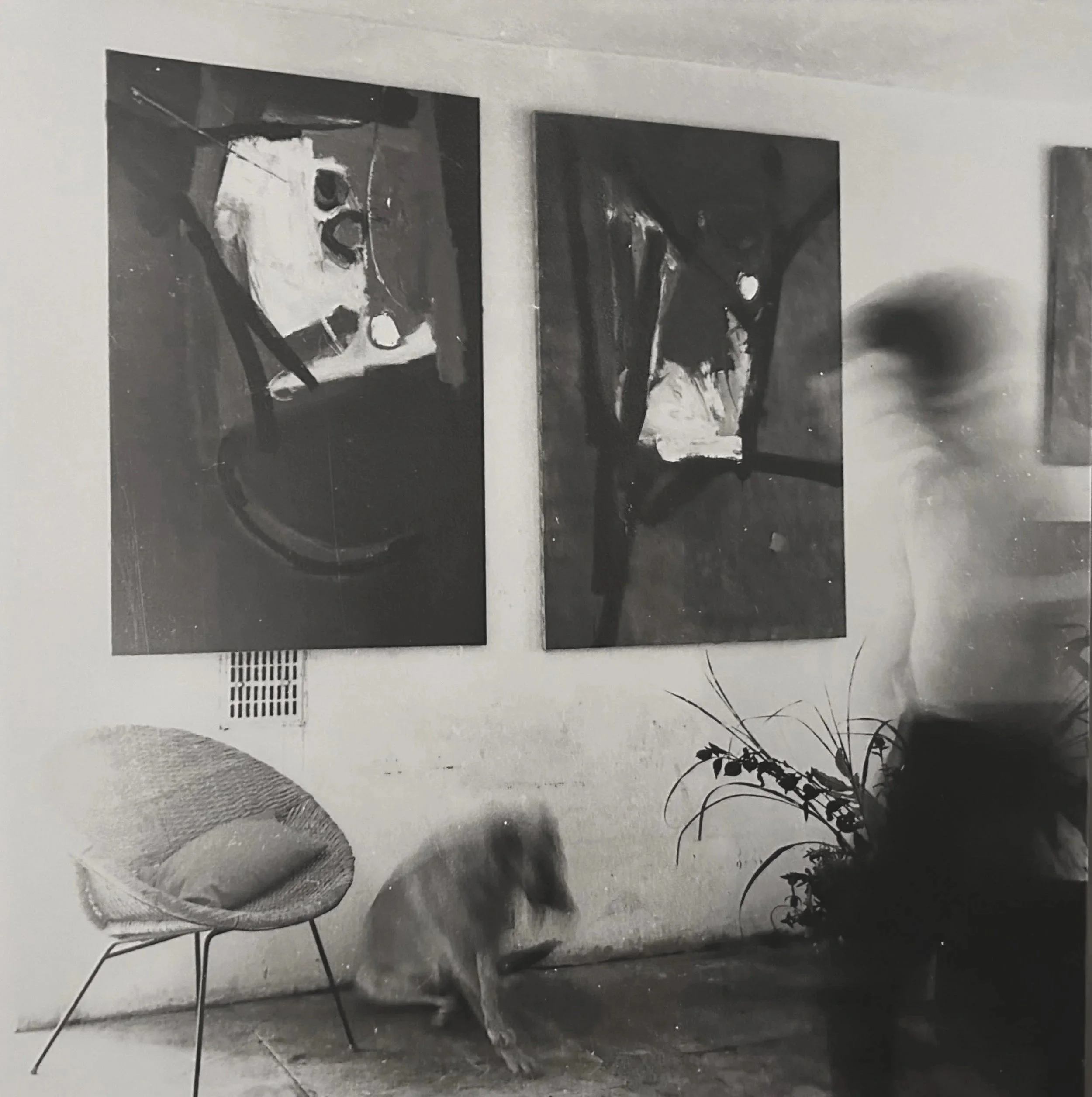 Benjamin paintings, Lower Trewyn House, 1960. Photo: Denis Mitchell