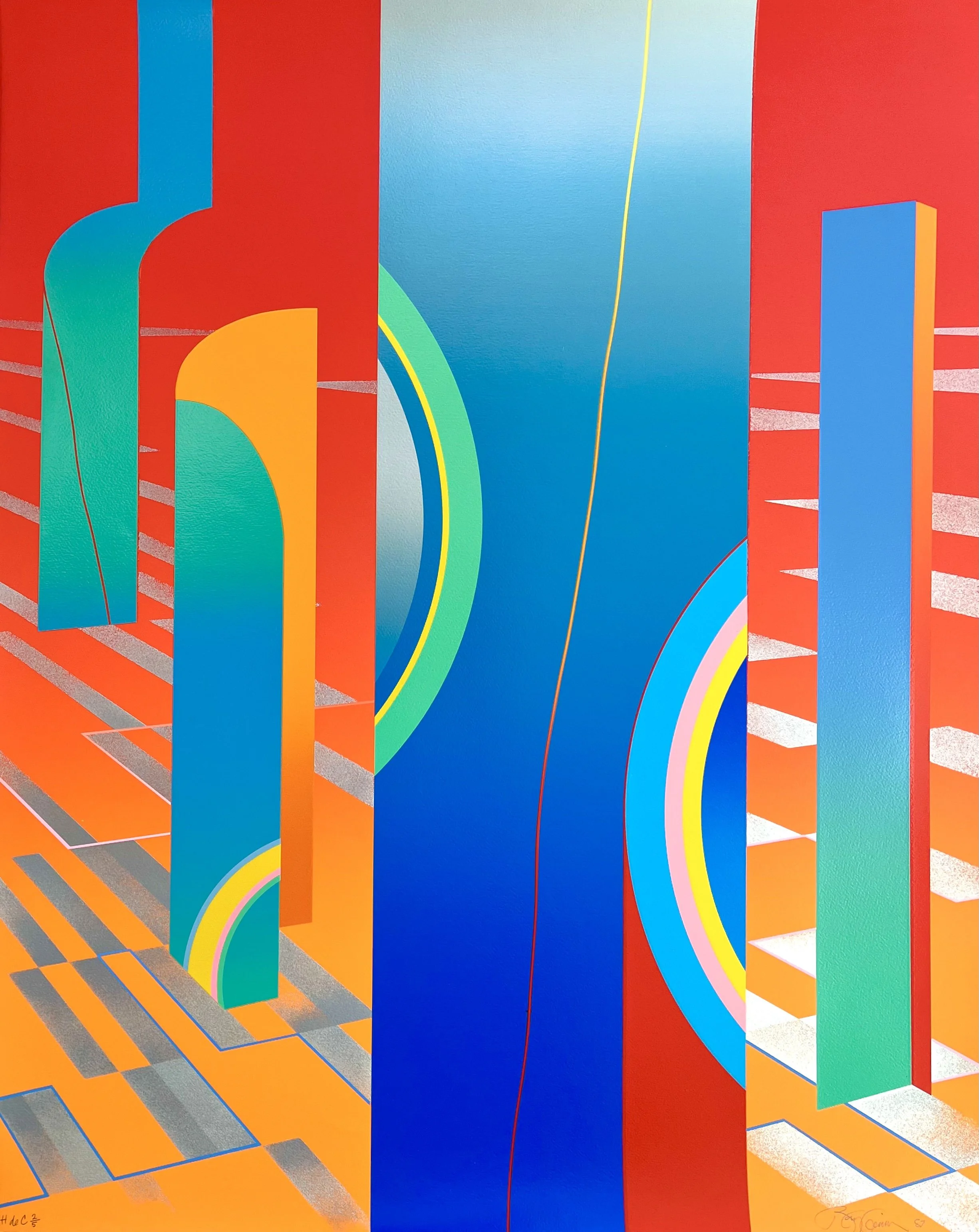 Canton III, screenprint, 1987 (100 cm x 890 cm)
